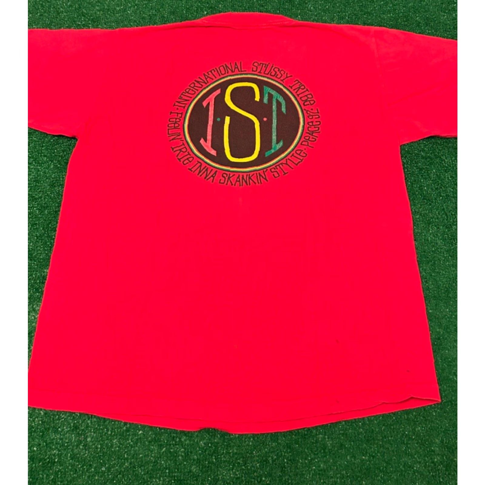Vintage VINTAGE Stussy Tribe Tee Shirt XL Mens Red 90s USA Skate Hip Hop Surf Vintage 80s 90s VTG International Tee Size US XL / EU 56 / 4 - 6 Thumbnail