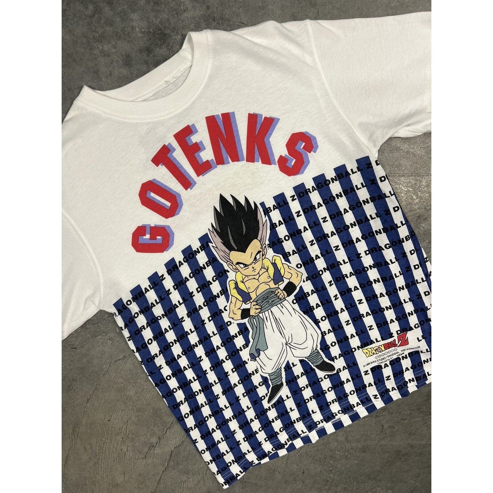 Image of Dragon Ball Z Gotenks Manga Carnival Vintage 90's Aop T Shirt in White, Men's (Size Large)