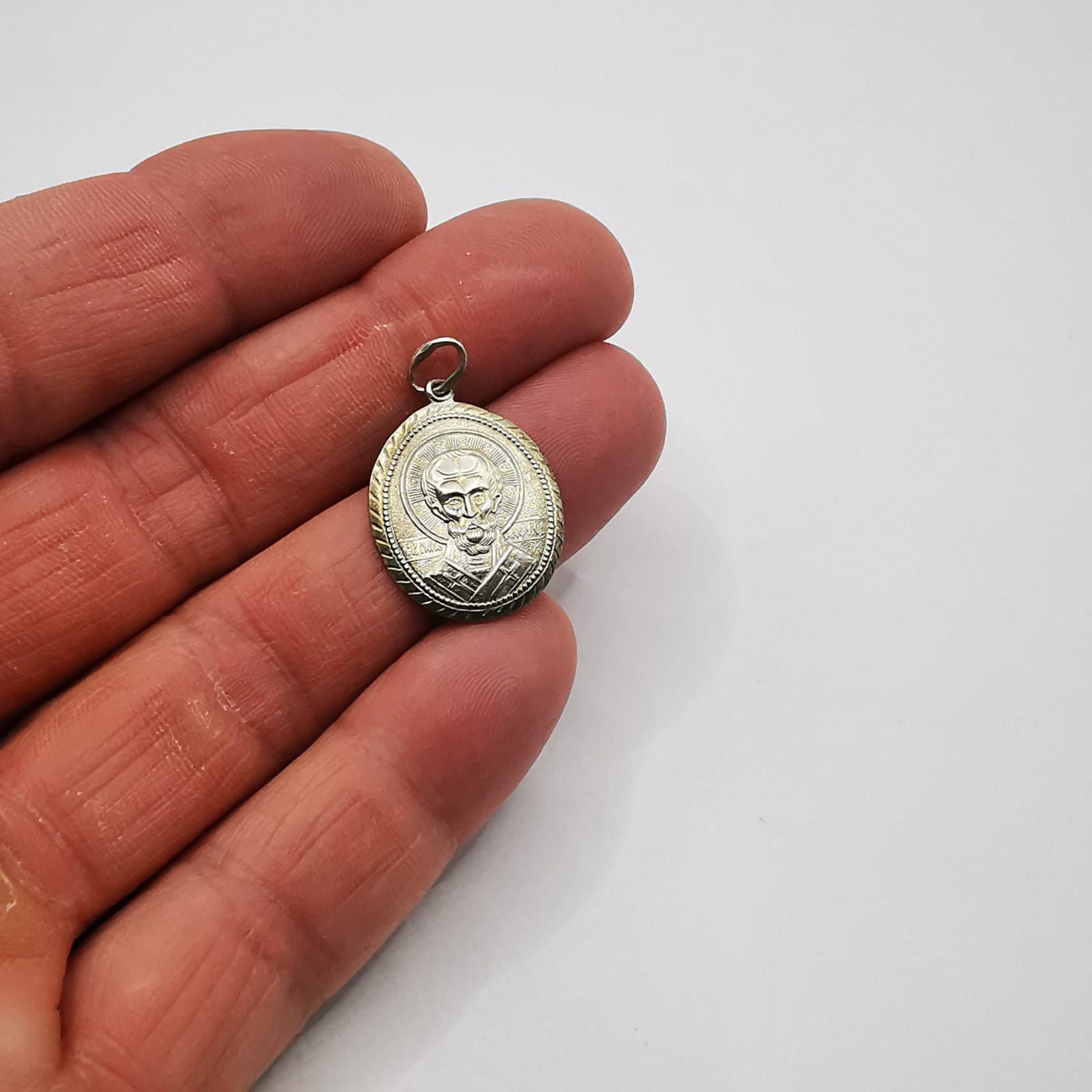 Vintage Vintage Pendant"Saint Nicholas" 875 Silver 2,55g Size ONE SIZE - 2 Thumbnail