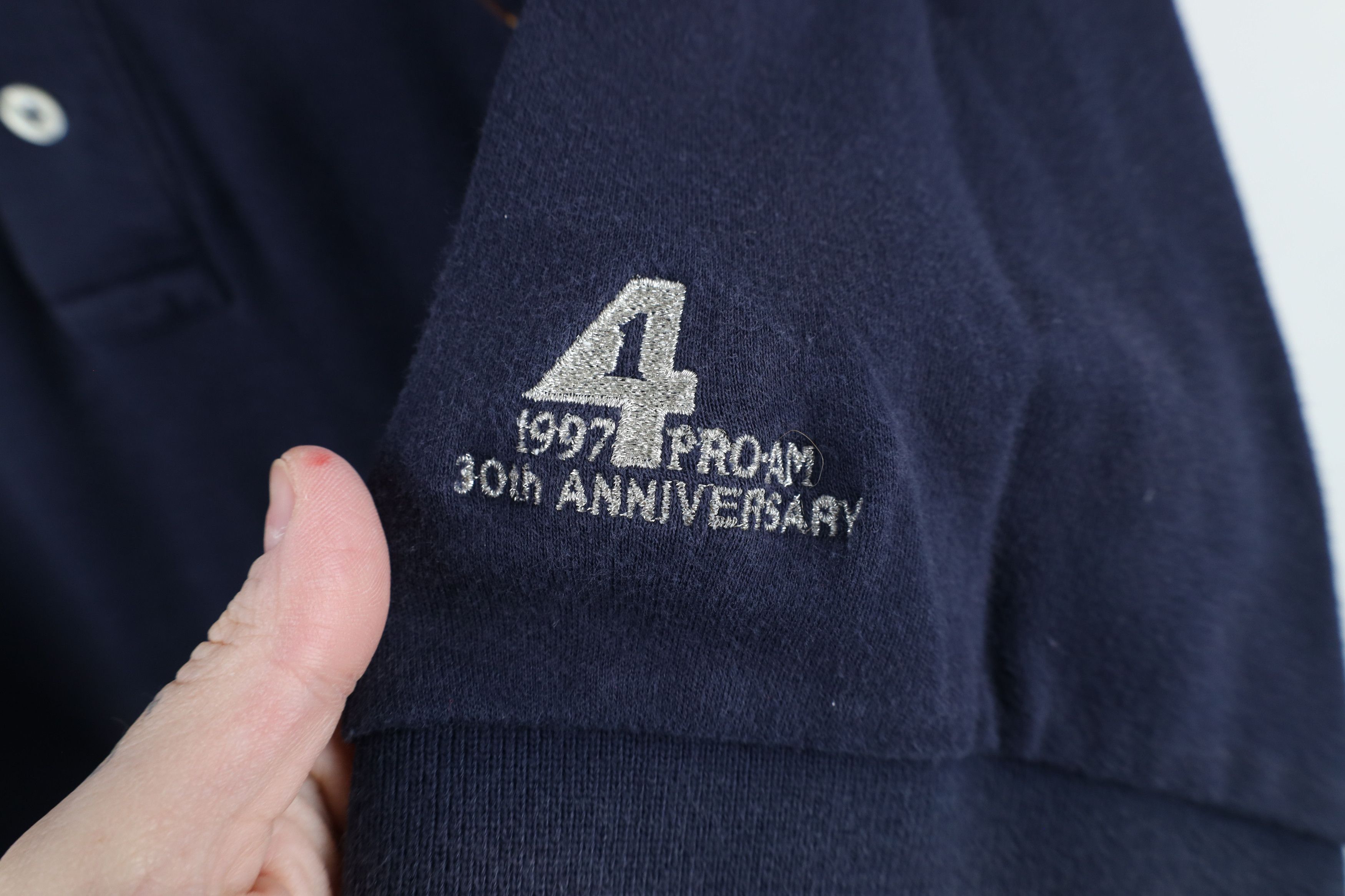 Ralph Lauren Vintage 90s Ralph Lauren 30th Anniversary Crest Polo Shirt Size US XL / EU 56 / 4 - 4 Thumbnail
