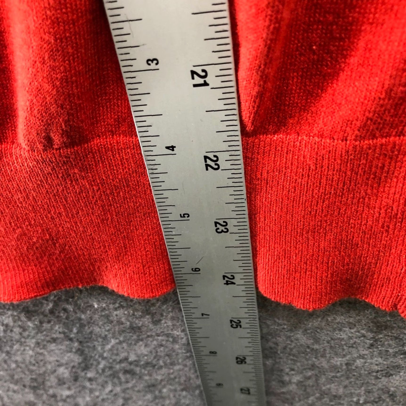 Banana Republic VINTAGE Banana Republic Short Sleeve Turtleneck Sweater Womens M Red Stretch Tight Knit Size M / US 6-8 / IT 42-44 - 6 Thumbnail
