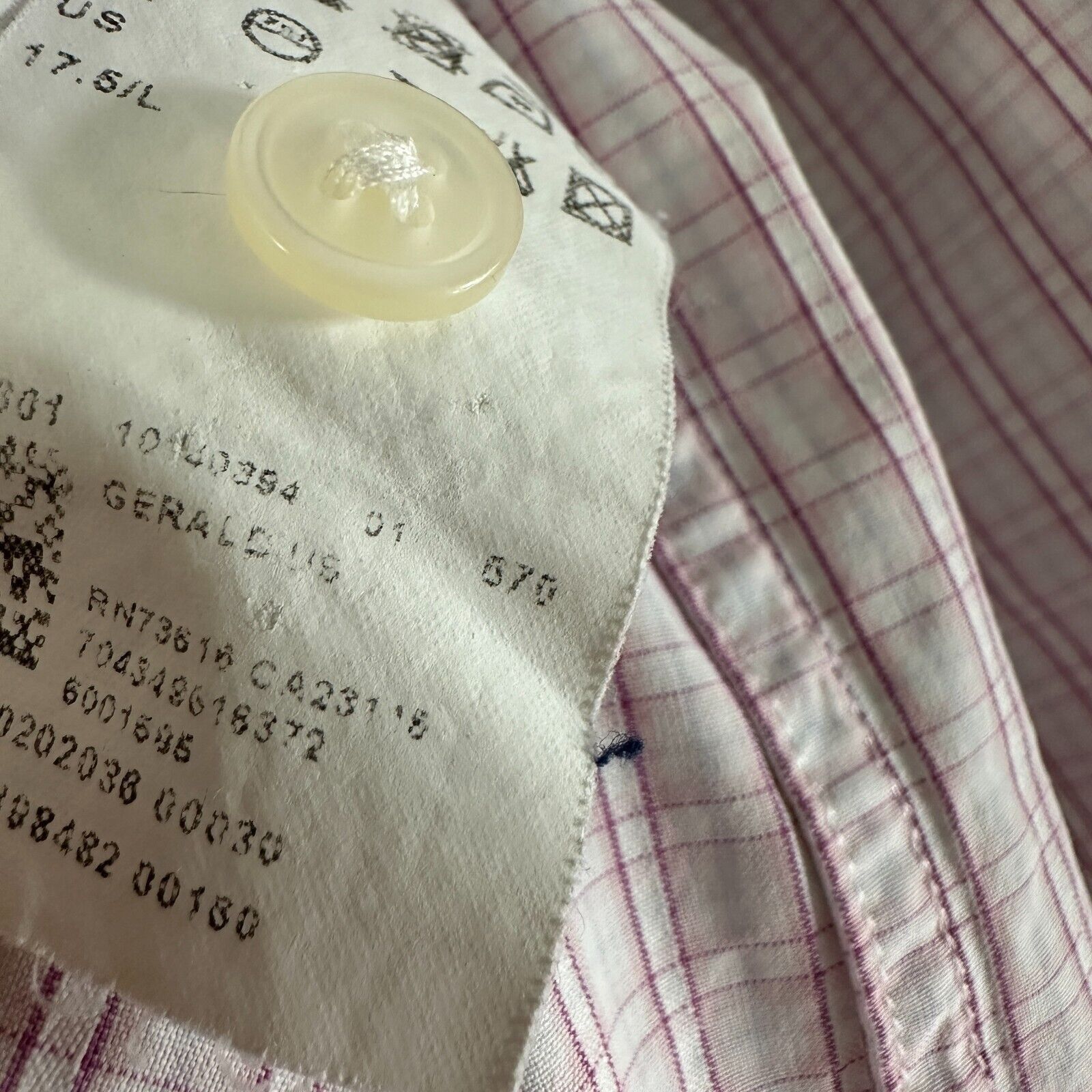 Hugo Boss Hugo Boss Gerald Dress Shirt 17.5 34/35 Pink White Button Up Size US XL / EU 56 / 4 - 9 Thumbnail