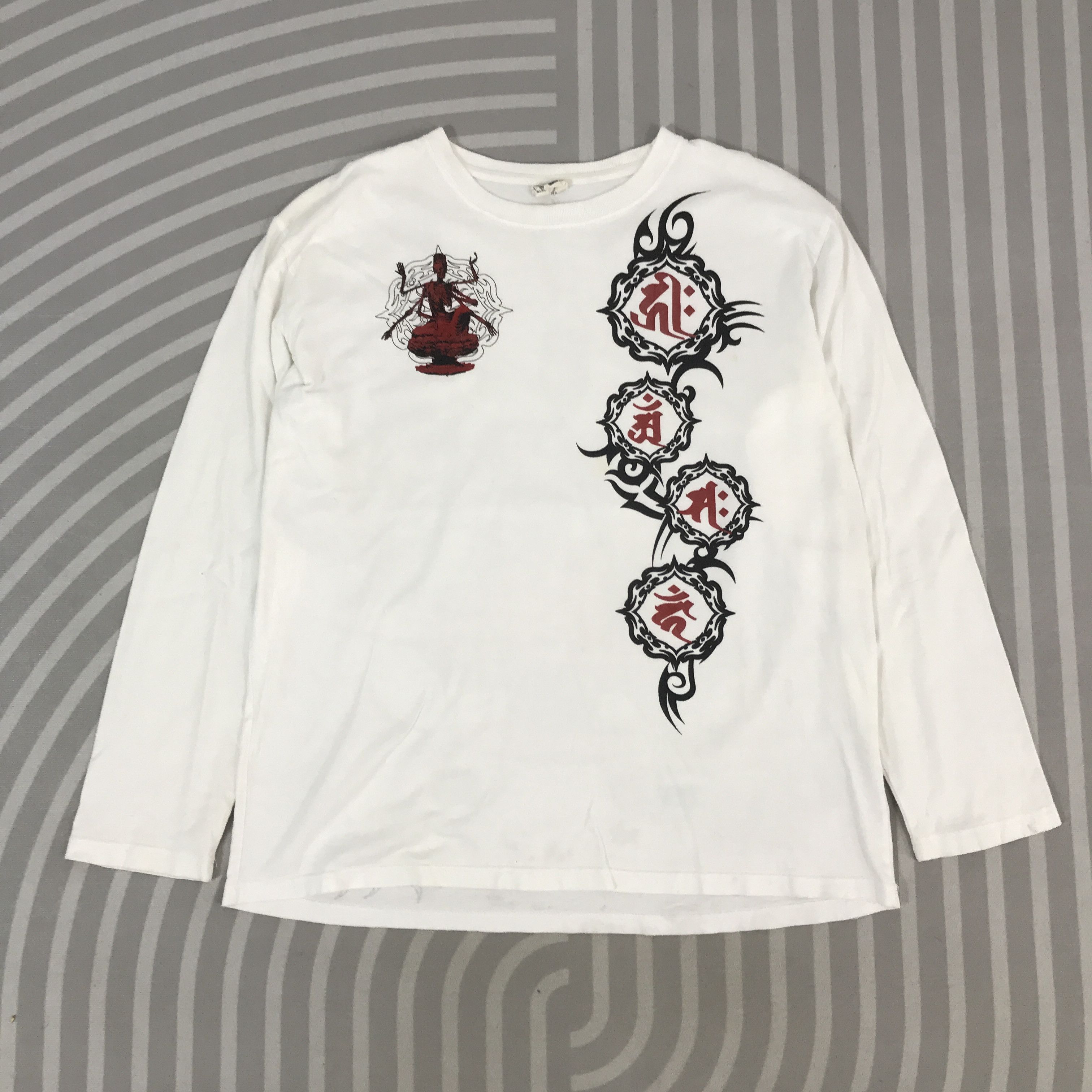 Japanese Brand Vintage Japanese Brand Rare design Long sleeve T-Shirt Size US XL / EU 56 / 4 - 2 Thumbnail