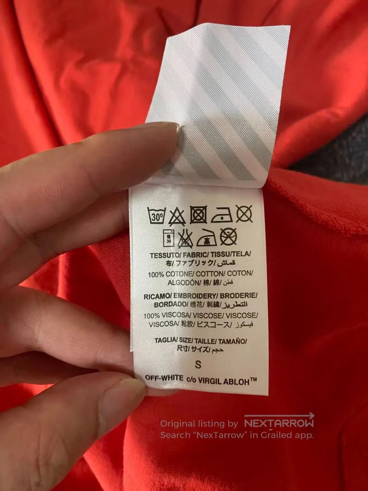 Off-White Off-White Red Basic Short-Sleeve. Size US S / EU 44-46 / 1 - 4 Thumbnail
