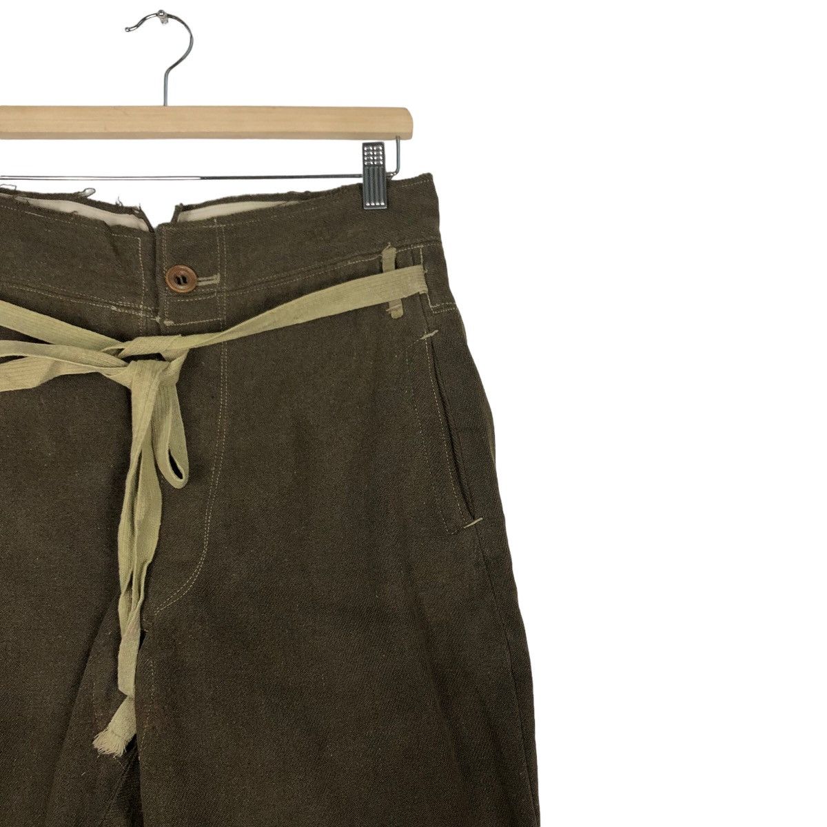 Vintage 🔥TRUE VINTAGE 40’s MILITARY WOOL PANTS CROPPED SMOCKED Size US 32 / EU 48 - 6 Thumbnail