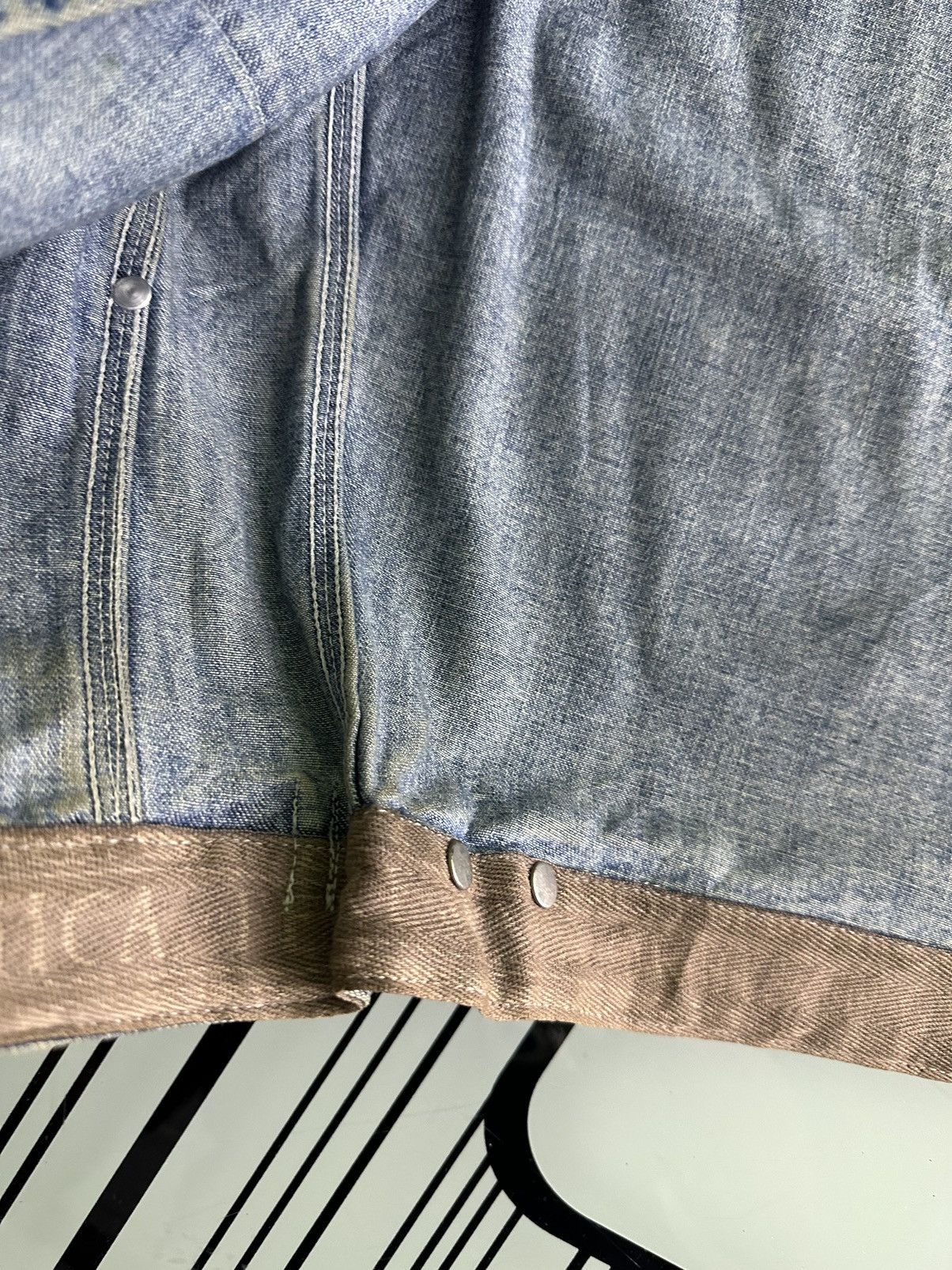 Ferre × If Six Was Nine × Vintage Vintage Ferre Jeans Sun Faded Worker Jacket Size US L / EU 52-54 / 3 - 13 Thumbnail