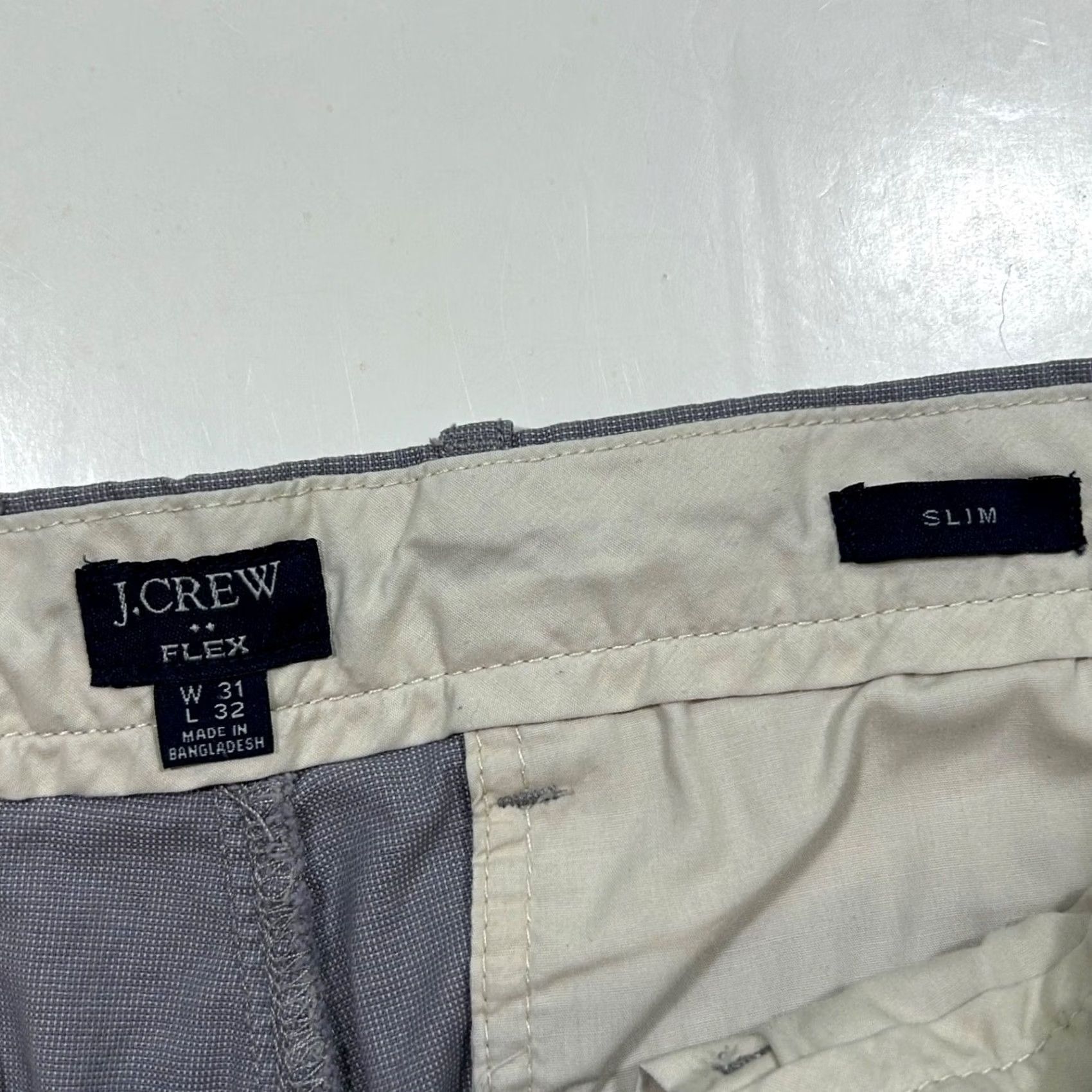 J.Crew J.Crew Flex Slim Chinos Pants Gray Stretch Casual Everyday Men's 31x32 Size US 31 - 5 Thumbnail