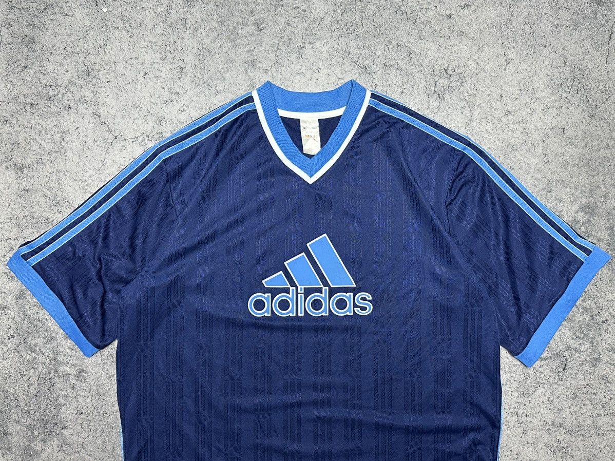 Adidas Vintage 90s Adidas Big Logo Jersey T-Shirt Size US XL / EU 56 / 4 - 2 Thumbnail