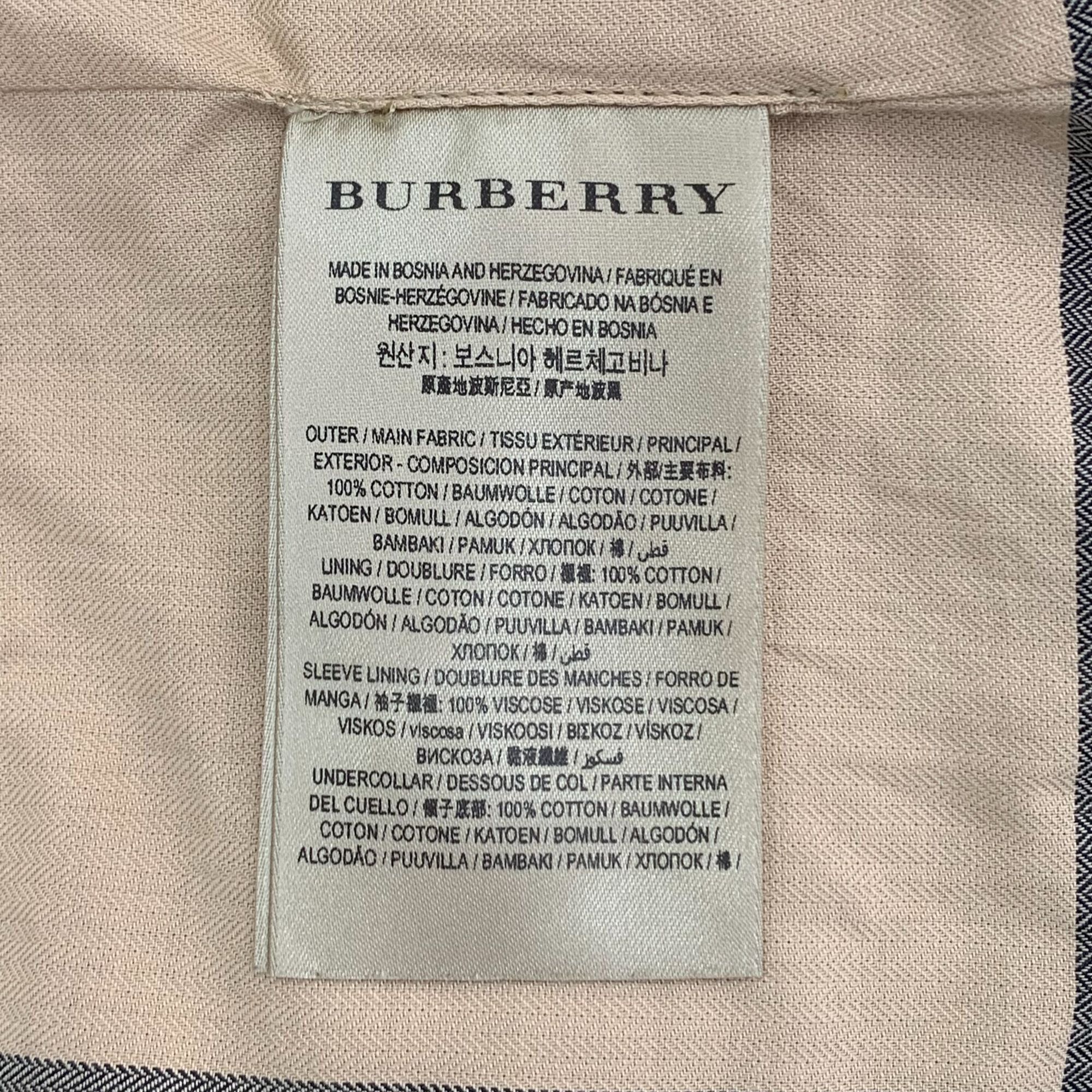 Burberry Burberry Brown Cotton Double-Breasted Belted Trench Coat (Si Size S / US 4 / IT 40 - 4 Thumbnail