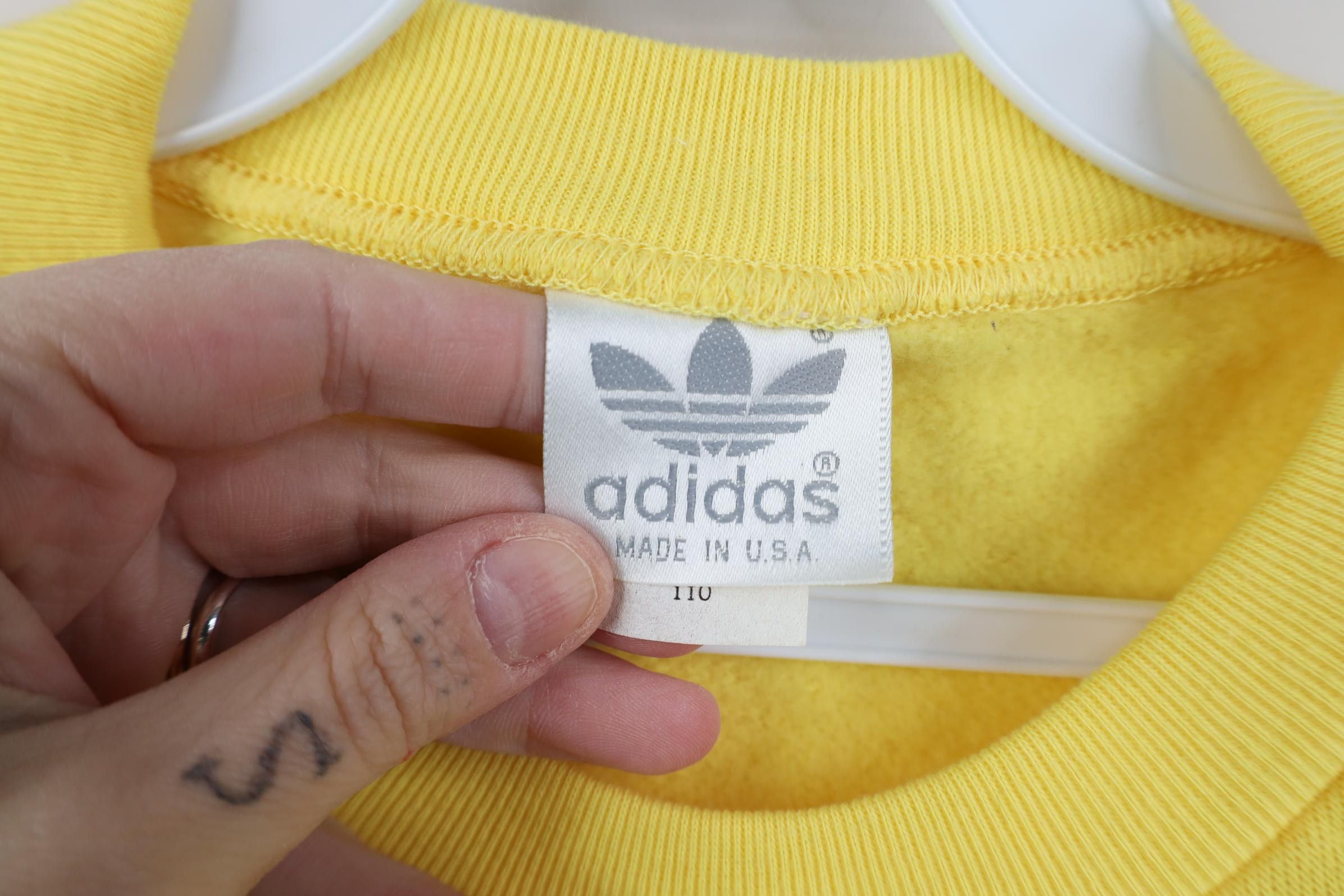 Adidas Deadstock Vintage 80s Adidas Sweatshirt Vest USA Yellow Size US S / EU 44-46 / 1 - 8 Thumbnail