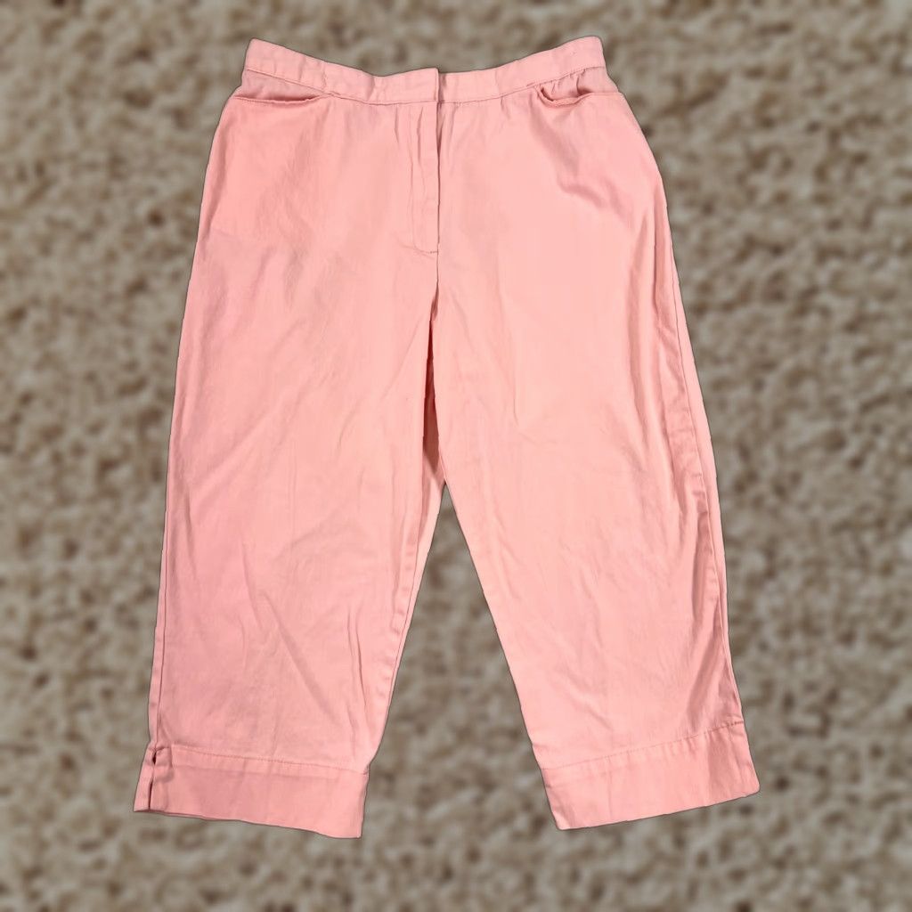 Vintage Duck Head Pants Womens 12P Pink Capri Cotton Blend Twill Stretch Spring Summer Size 34" / US 12 / IT 48 - 1 Thumbnail