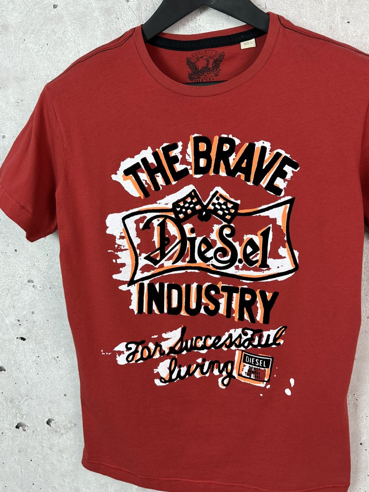 Diesel Y2K Vintage Diesel Printed Red T-shirt Size US M / EU 48-50 / 2 - 3 Thumbnail