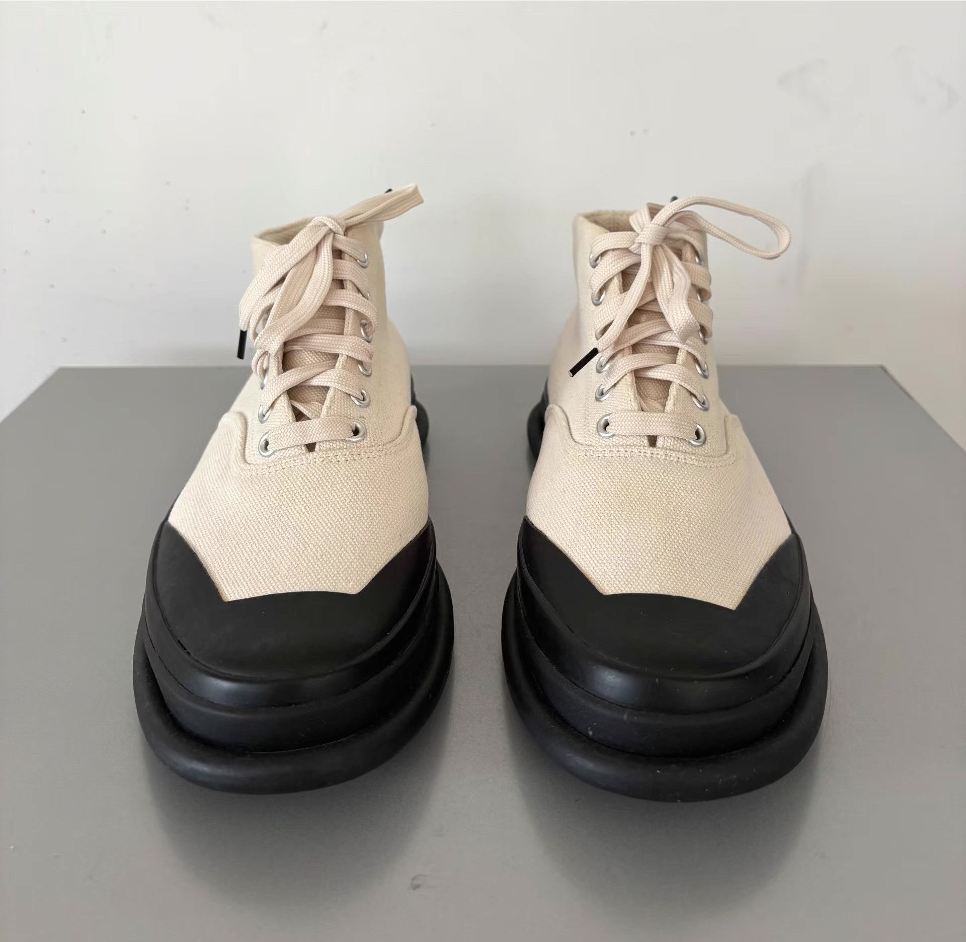 Issey Miyake Issey Miyake Men High-Top Canvas Sneakers Ｑ21 Size US 8 / EU 41 - 4 Thumbnail