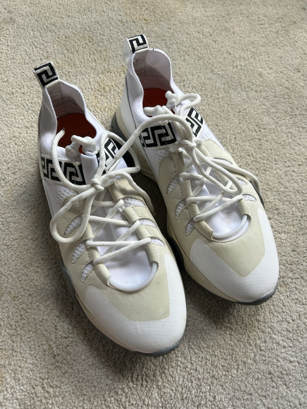 Versace White Versace Squalo Sneakers Size US 8.5 / EU 41-42 - 1 Thumbnail