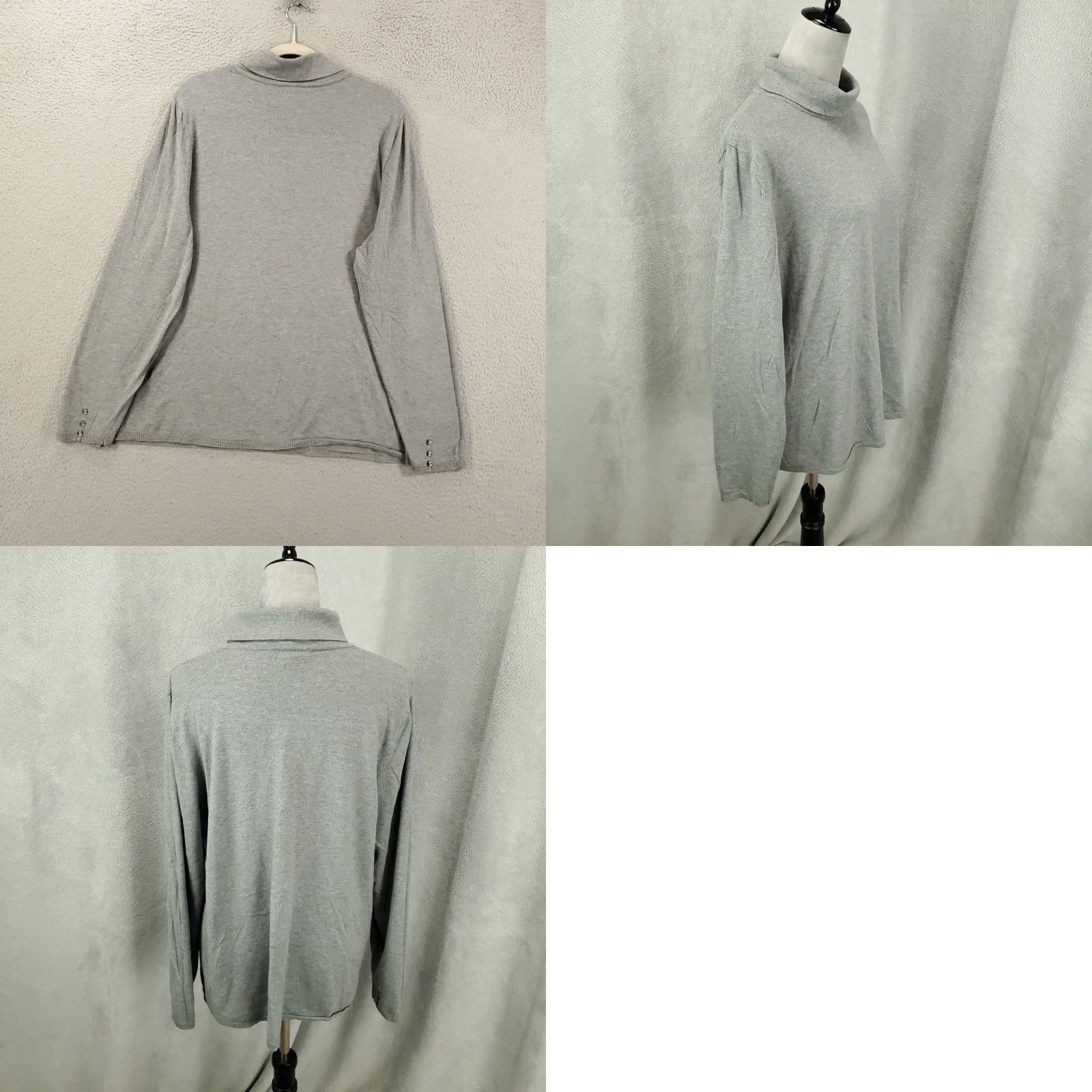 Coldwater Creek Coldwater Creek Sweater 2X Gray Cowl Neck Angora Blend Pullover Knit Classic Womens Size XXL / US 16-18 / IT 52-54 - 8 Thumbnail