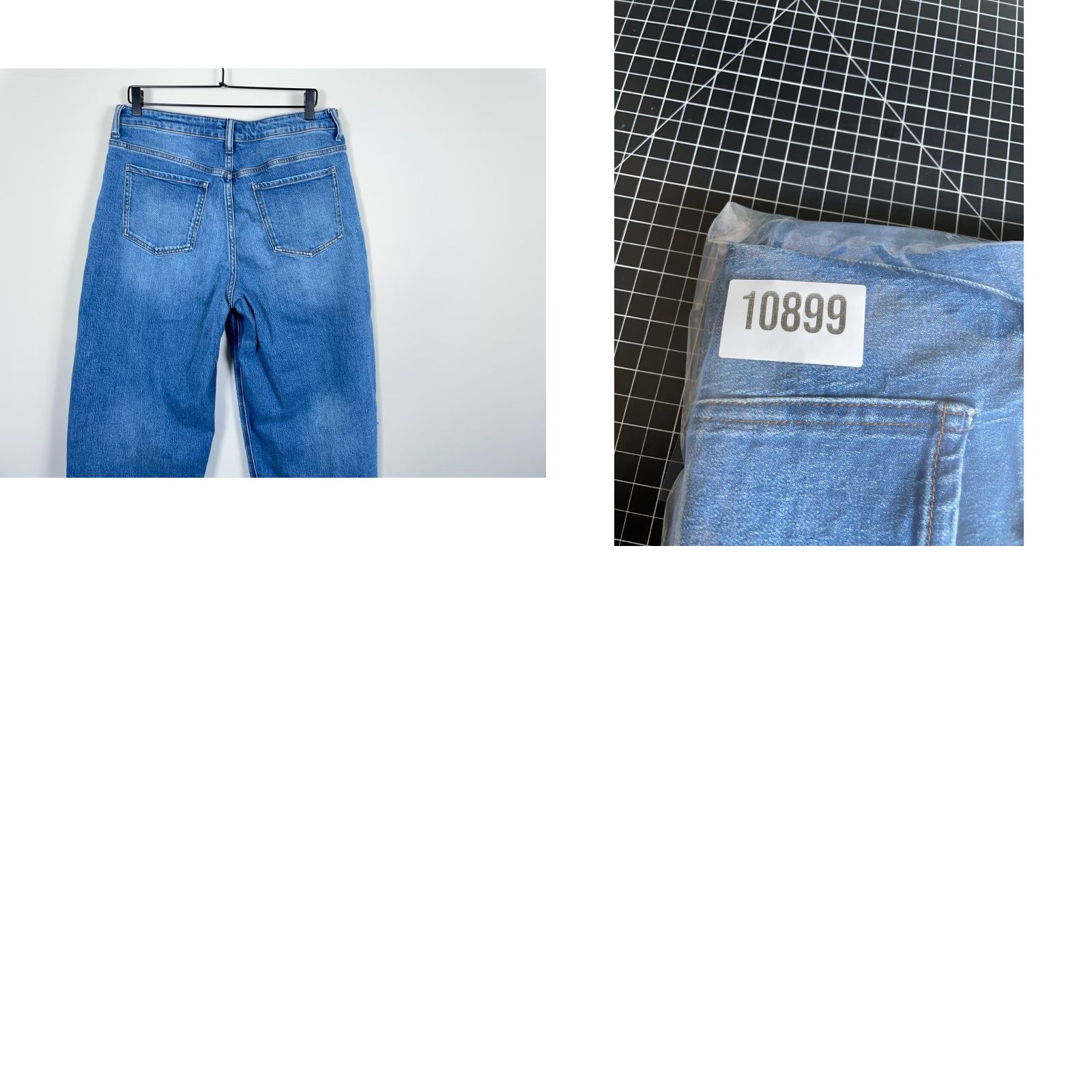 Quince Quince Bella Stretch Barrell Jeans Women's 32 Atlantic Blue Denim High Rise 5-Pocket Wide-Leg Jeans Mens? Size 24" / US 00 / IT 34 - 10 Thumbnail