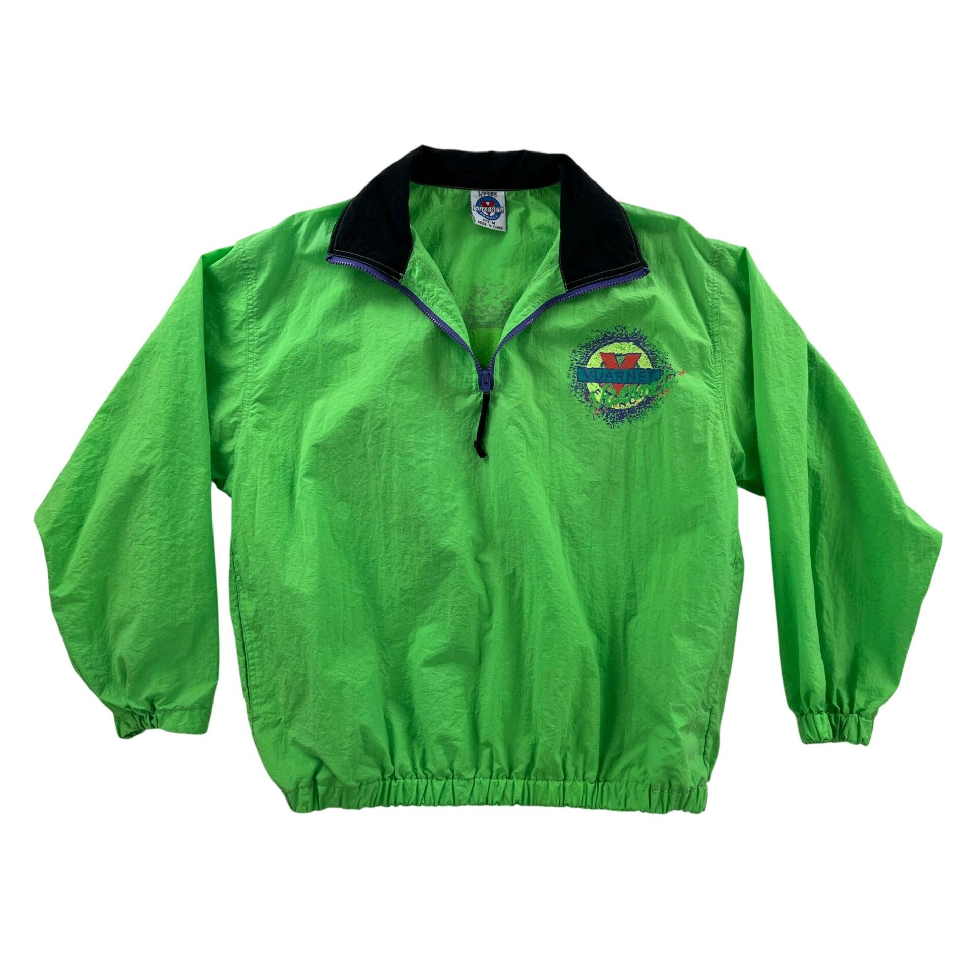 Vuarnet Vintage 80s Vuarnet Bright Green Pullover Windbreaker Jacket Size US M / EU 48-50 / 2 - 2 Thumbnail