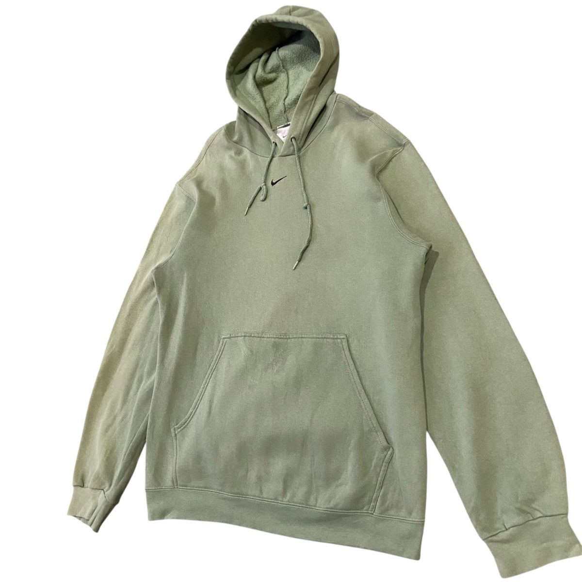 Nike VINTAGE Y2K Nike Mini Swoosh Hoodie M Sage Green Oversized Size US M / EU 48-50 / 2 - 3 Thumbnail