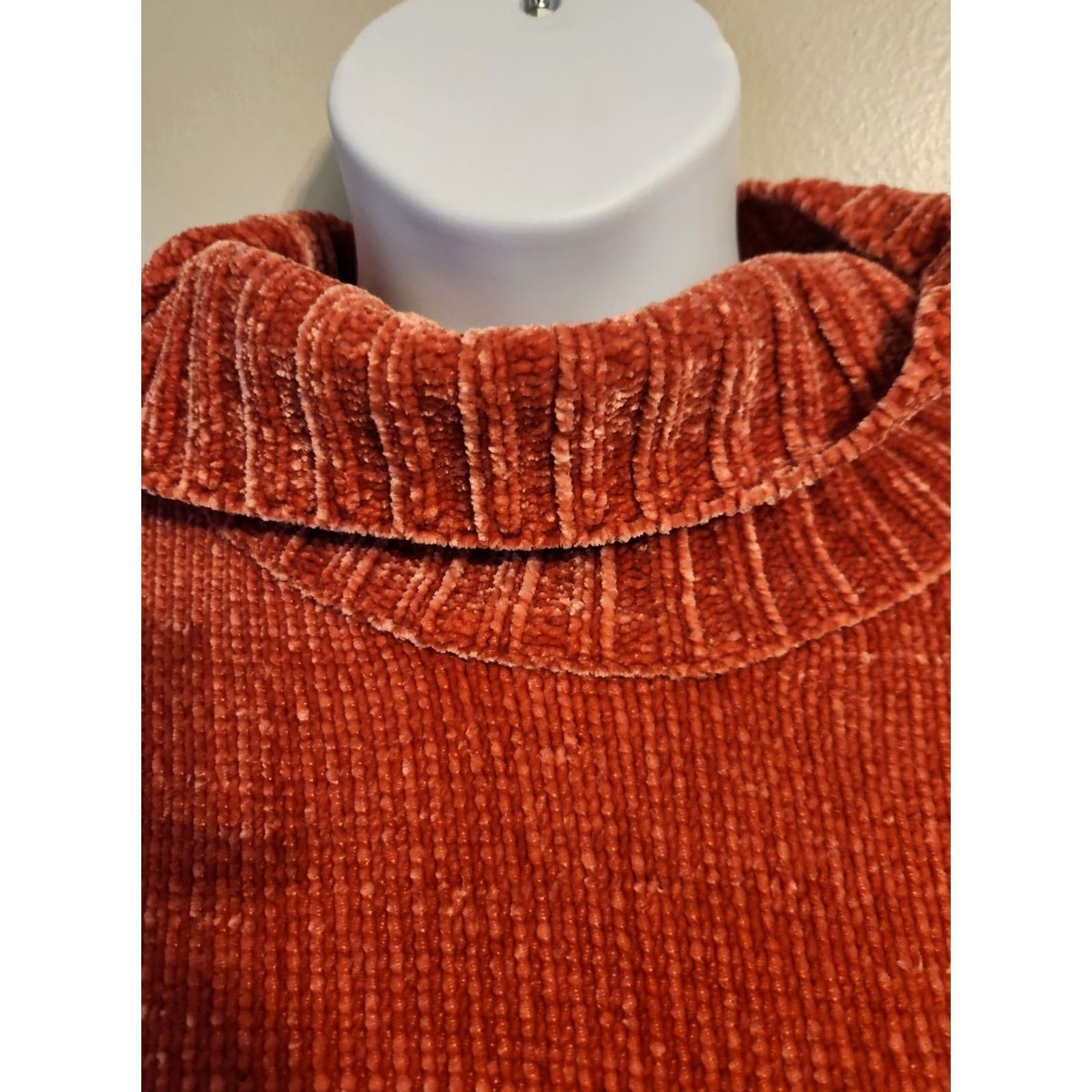 Vintage Woman Within Sweater Shirt? No, Cowl Neck Orange Pullover L Women Long Sleeve Fall Casual Travel Size L / US 10 / IT 46 - 2 Thumbnail