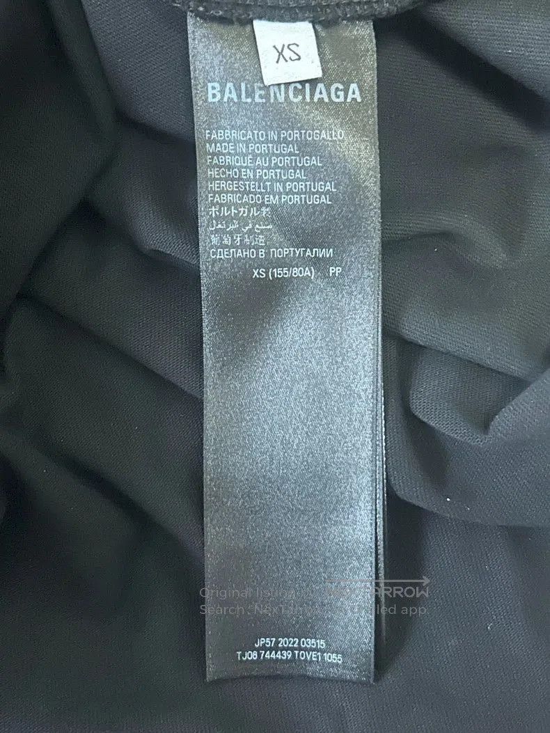 Balenciaga Balenciaga Distressed Logo Black Tee. Size US XS / EU 42 / 0 - 4 Thumbnail