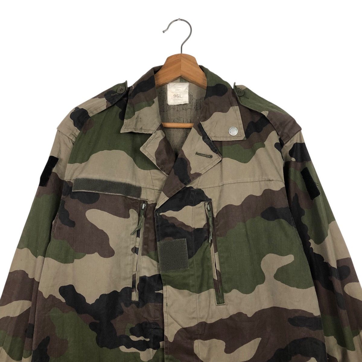 Vintage 📌Vintage Chore Military Jacket Camo Design Smock Design Size US L / EU 52-54 / 3 - 4 Thumbnail