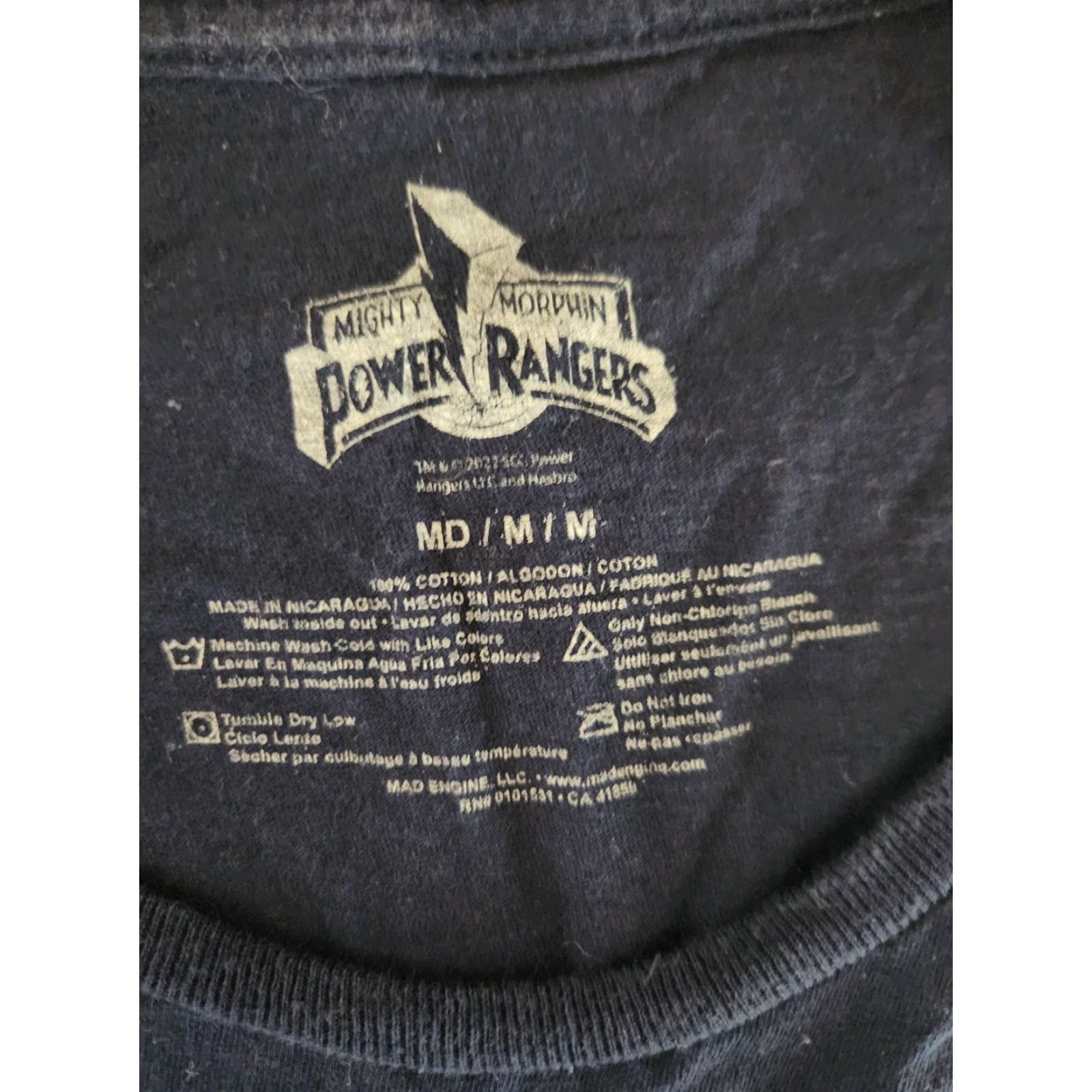 Logo 7 **Mighty Morphin Power Rangers Bolt Logo Navy Blue T-Shirt Size M** User: **Vintage Mighty Morphin Power Rangers Bolt Logo Navy Blue T-Shirt Size M** Size US M / EU 48-50 / 2 - 2 Thumbnail