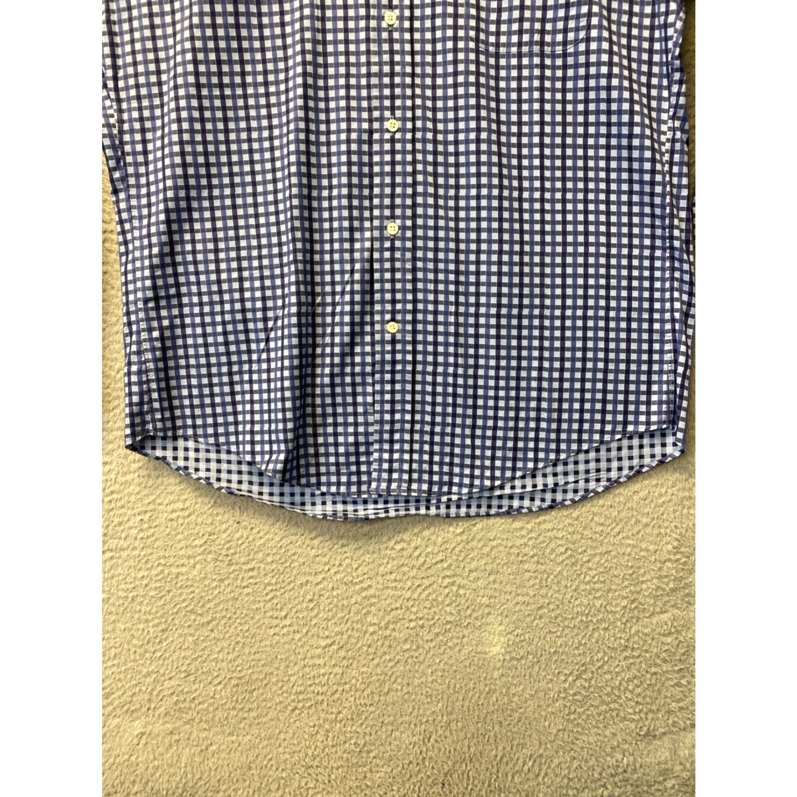 Faconnable VINTAGE Faconnable Men's Cotton Blue Check Long Sleeve Shirt XL Casual Party 90s Usa Size US XL / EU 56 / 4 - 2 Thumbnail