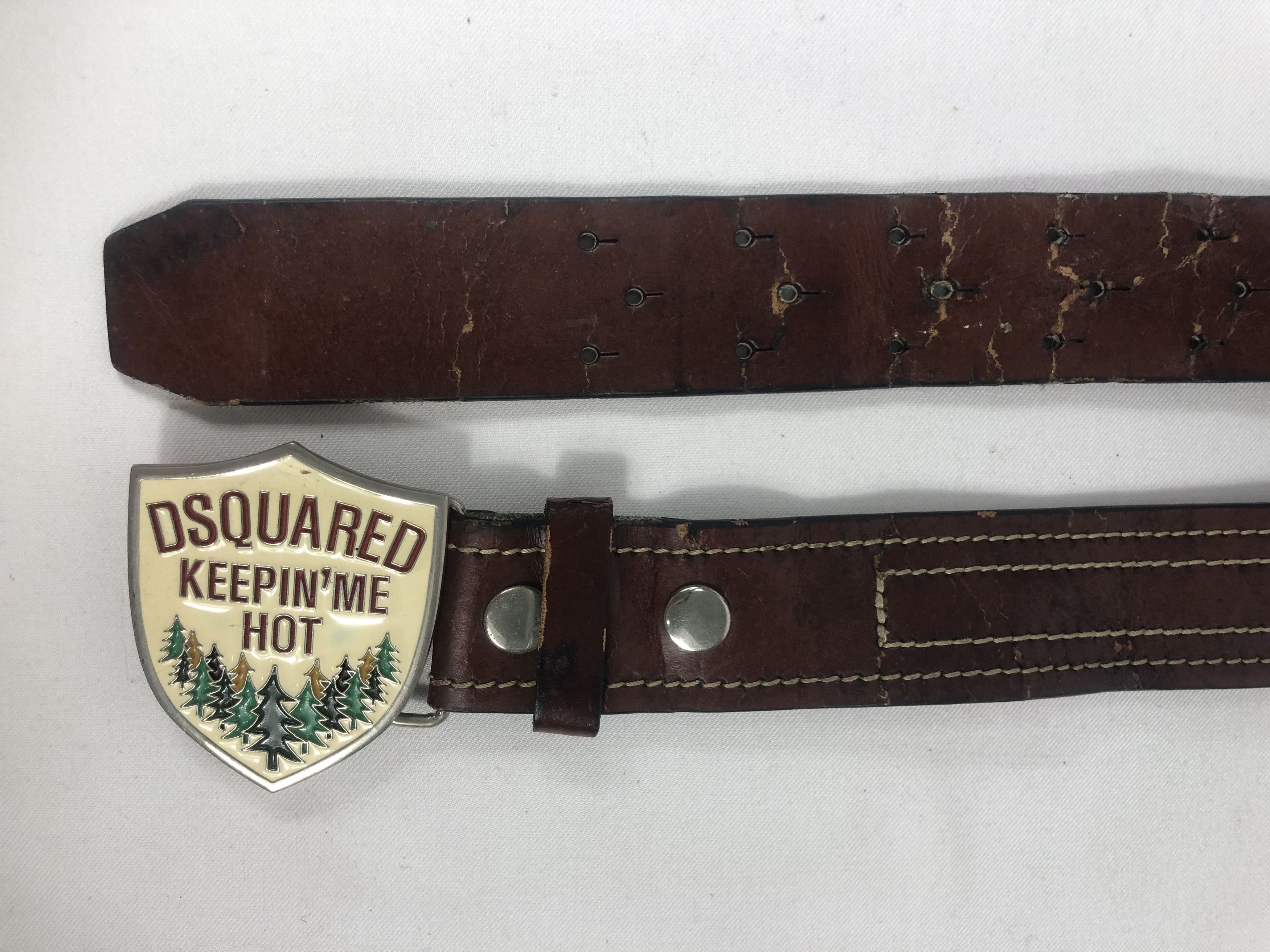 Dsquared2 Rare Vintage Dsquared2 Leather Buckle Belt Size ONE SIZE - 6 Thumbnail