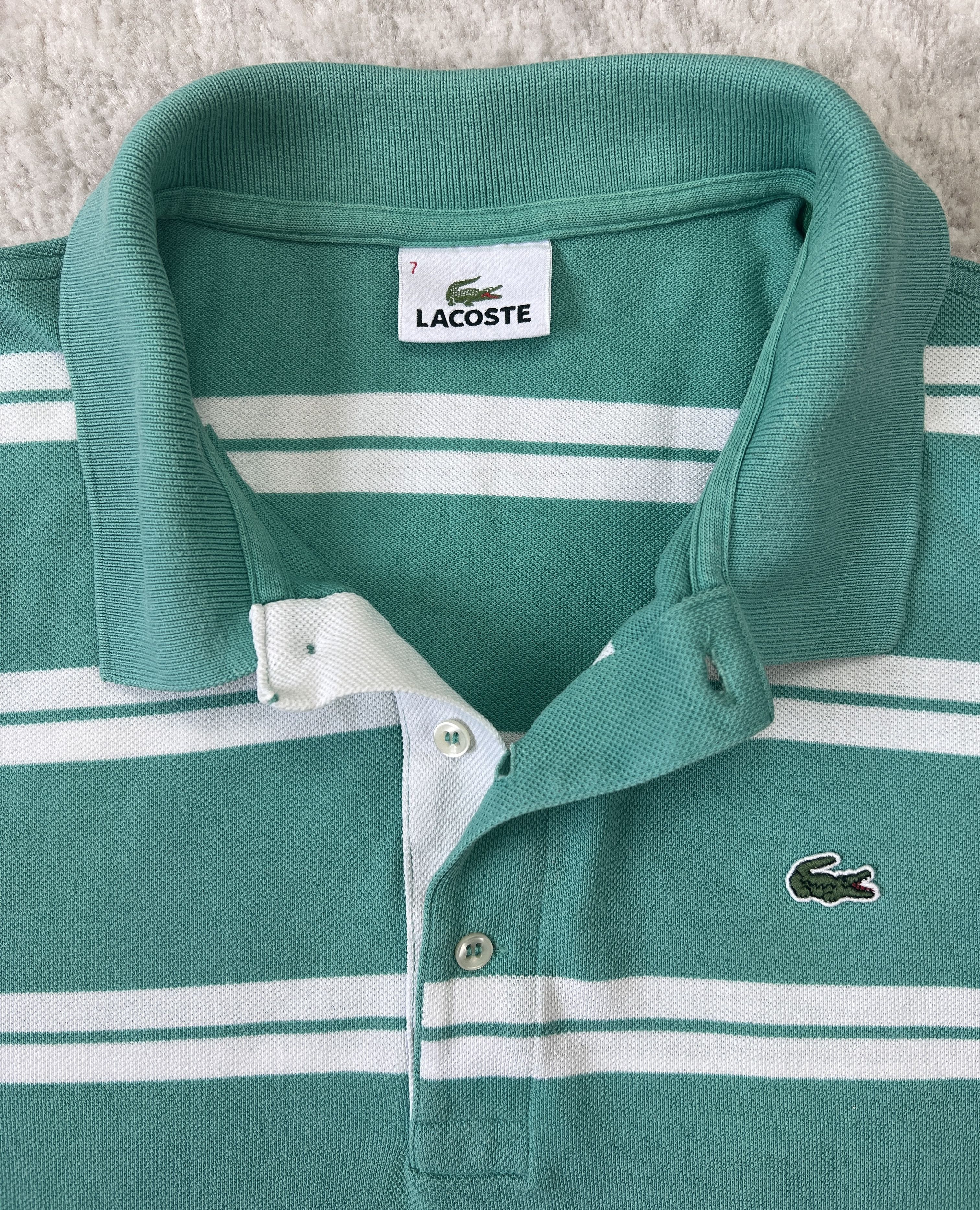 Lacoste × Vintage Vintage Lacoste Striped Polo Shirt Devanlay Size 7 Size US L / EU 52-54 / 3 - 7 Thumbnail