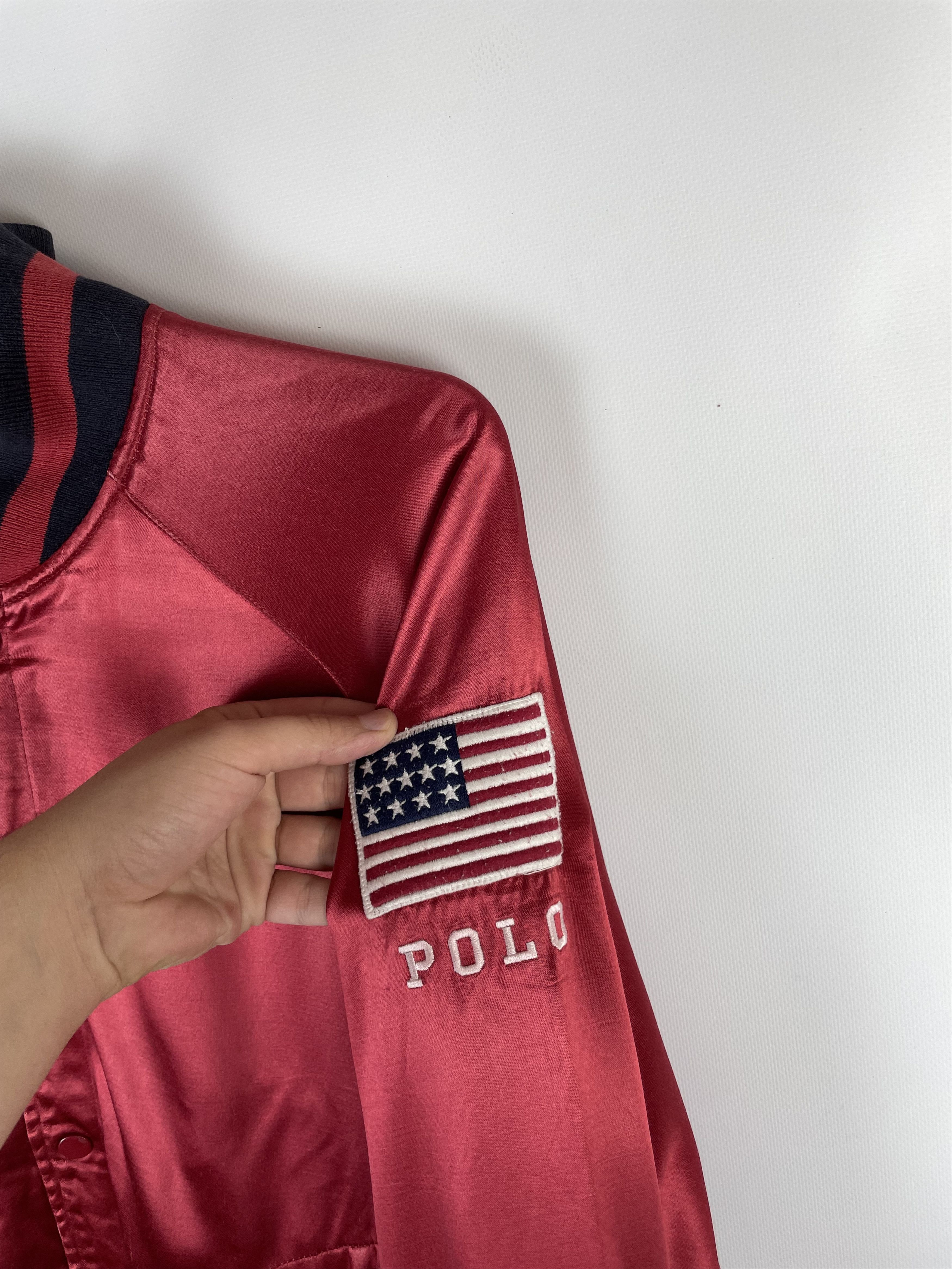 Polo Ralph Lauren Rare Vintage Polo Ralph Lauren Satin Jacket USA 80s Size US L / EU 52-54 / 3 - 4 Thumbnail