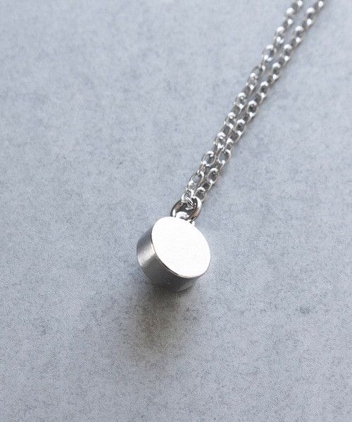 Number nine ROUND LOGO STONE CHARM NECKLACE