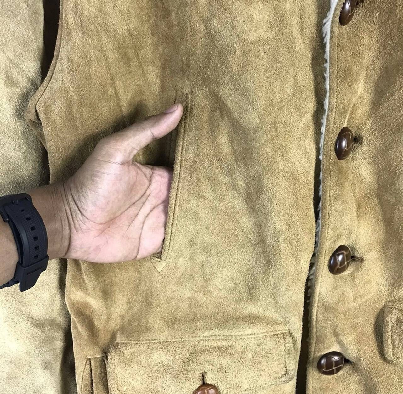 Japanese Brand VINTAGE PITCH-45S SHEARLING SHEEPSKIN LEATHER JACKET Size US L / EU 52-54 / 3 - 6 Thumbnail