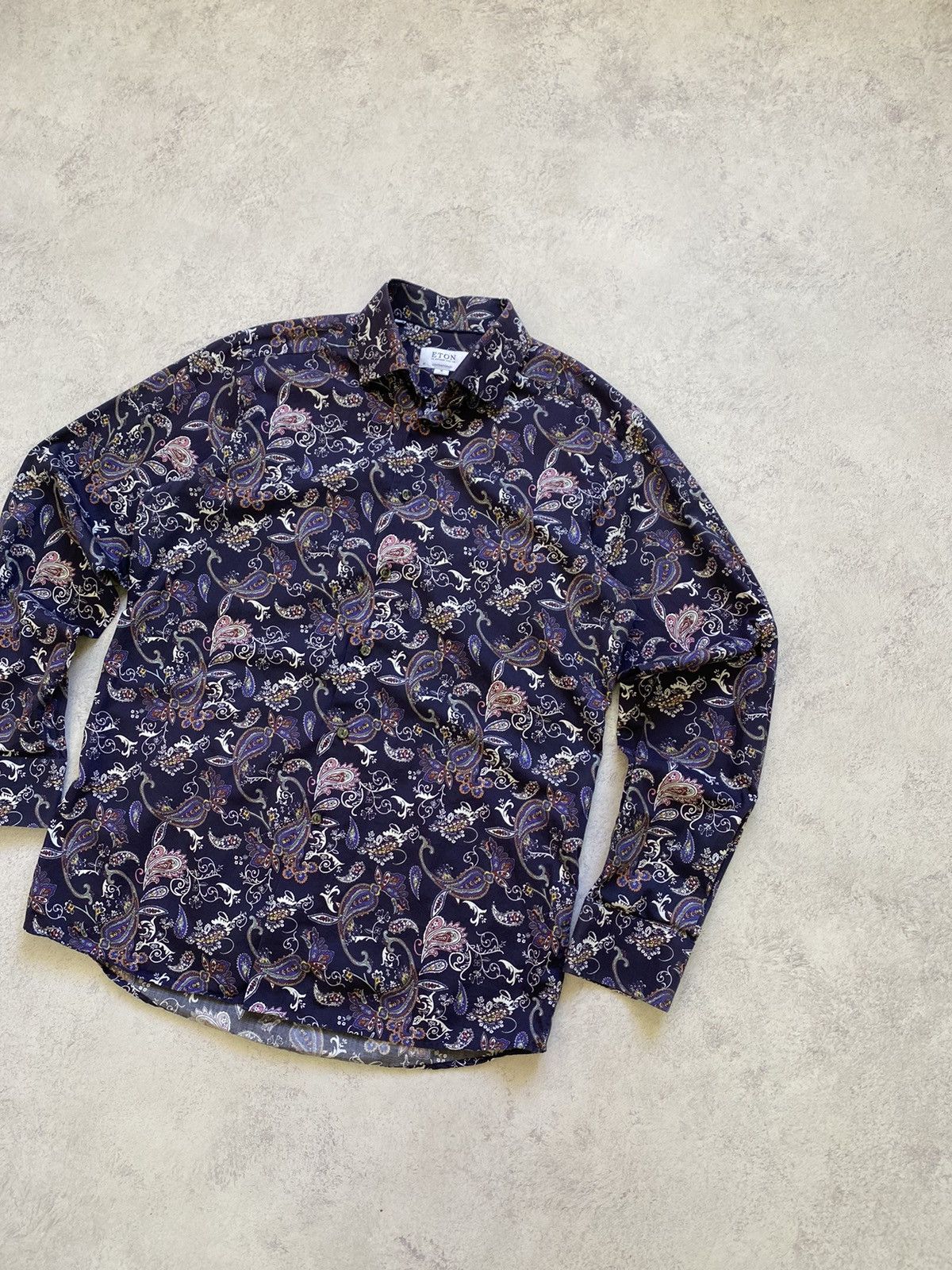 Eton Eton Mens Paisley Multicolor Button Up Shirt Size M Size US M / EU 48-50 / 2 - 2 Thumbnail