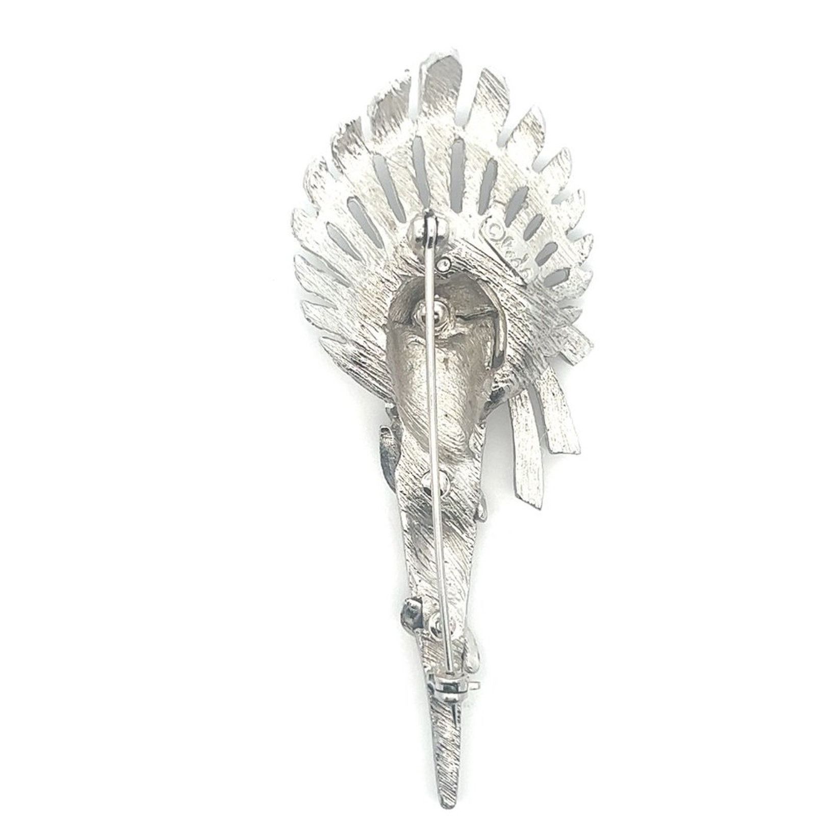 & Other Stories Vintage Signed Ledo Silver Brush Tone Brooch Pin Size ONE SIZE - 3 Thumbnail