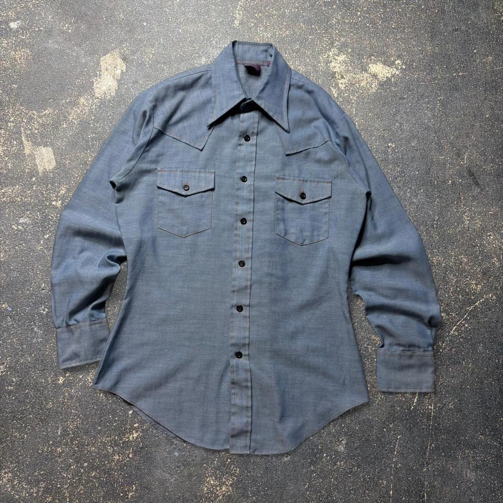 Sears 80’s Sears Western Fitted Button Shirt Size US M / EU 48-50 / 2 - 1 Thumbnail