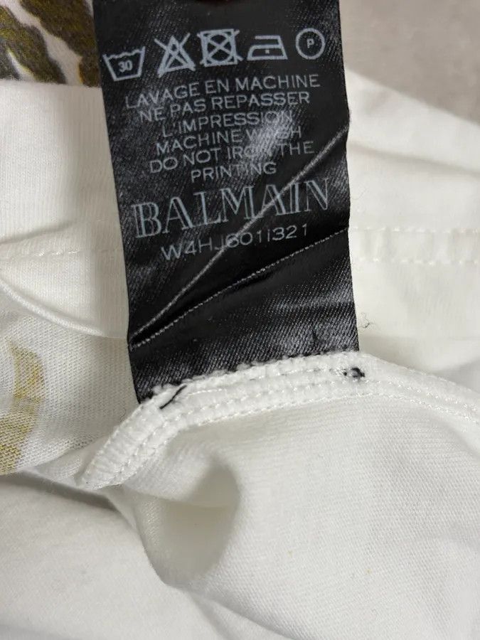 Balmain FW2014 Balmain White Eagle Blazon T-Shirt Size US S / EU 44-46 / 1 - 9 Thumbnail
