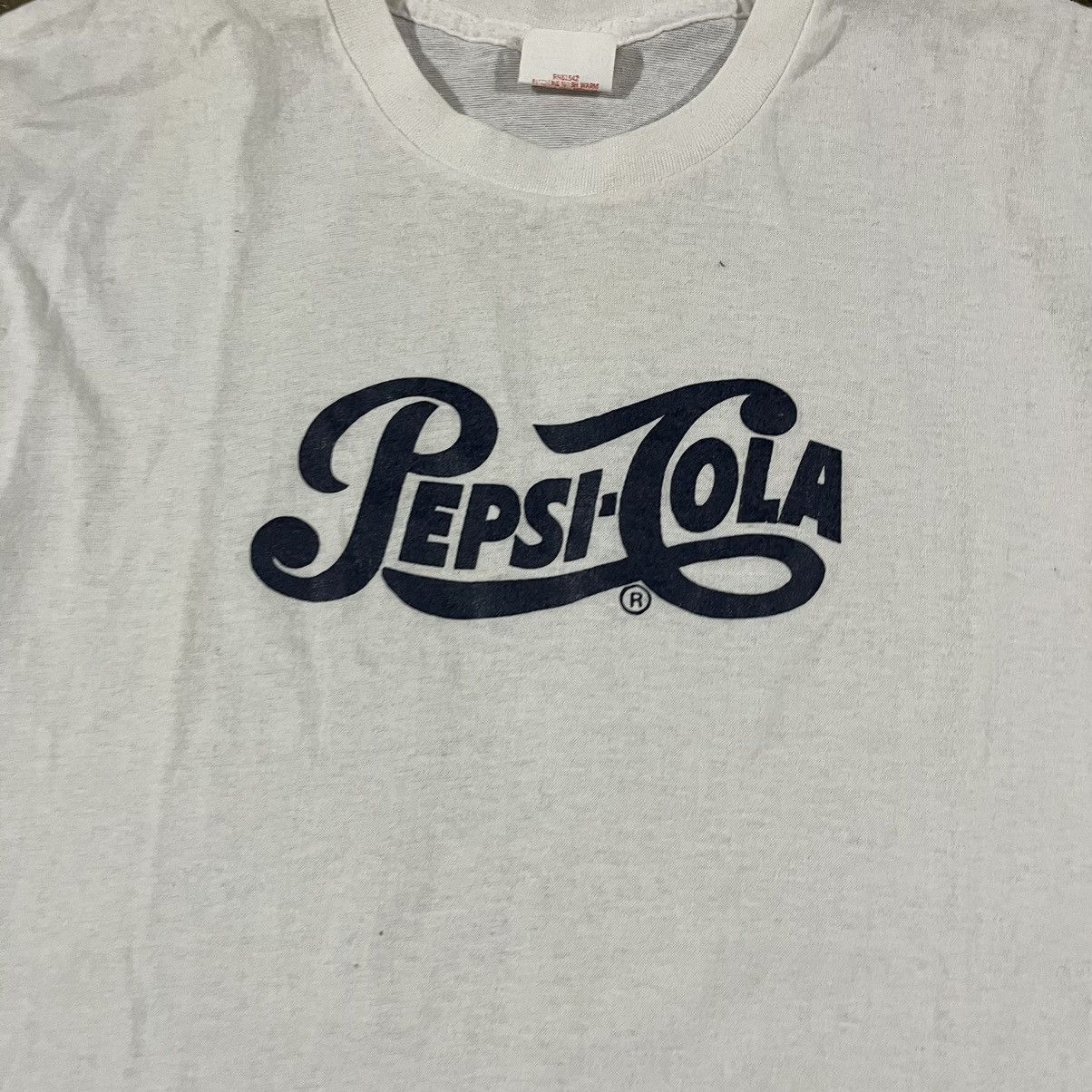 Pepsi × Vintage Vintage 80s Pepsi Cola Thin Logo Graphic Tee Shirt Medium Size US M / EU 48-50 / 2 - 2 Thumbnail