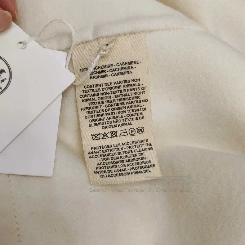 Hermes Hermes White Lapel Mid-length Slim-fit Cashmere Coat Size XXS / US 00 / IT 34 - 6 Thumbnail