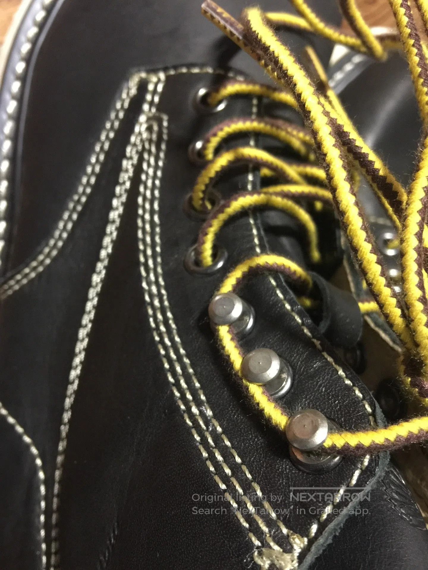 Japanese Brand Marotokool Men's Leather High-Top Martin Shoes. Size US 7 / EU 40 - 2 Thumbnail