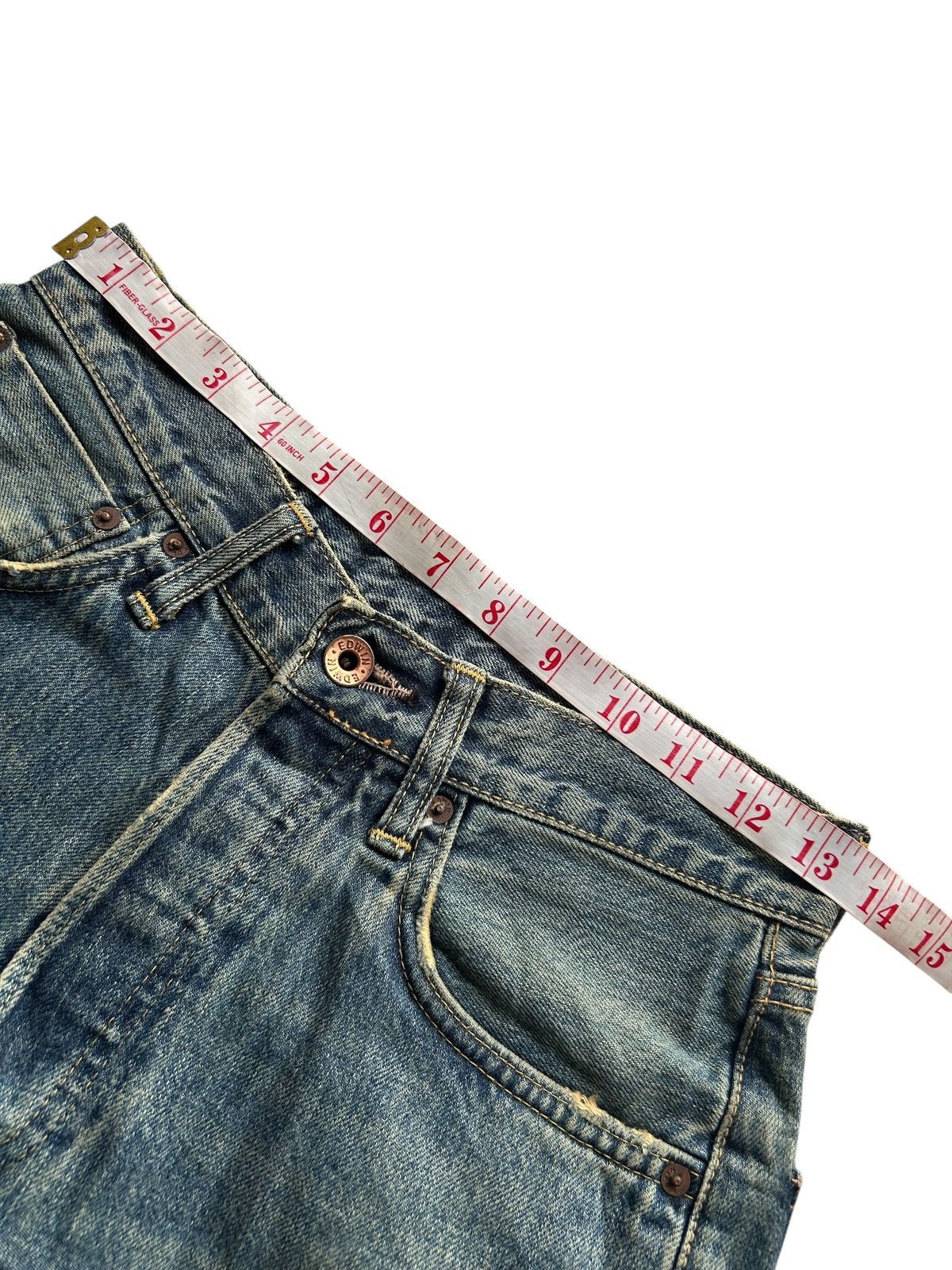 Japanese Brand × Kapital × Vintage Rusty Edwin Selvedge Distressed Denim Jeans Size US 27 - 16 Thumbnail