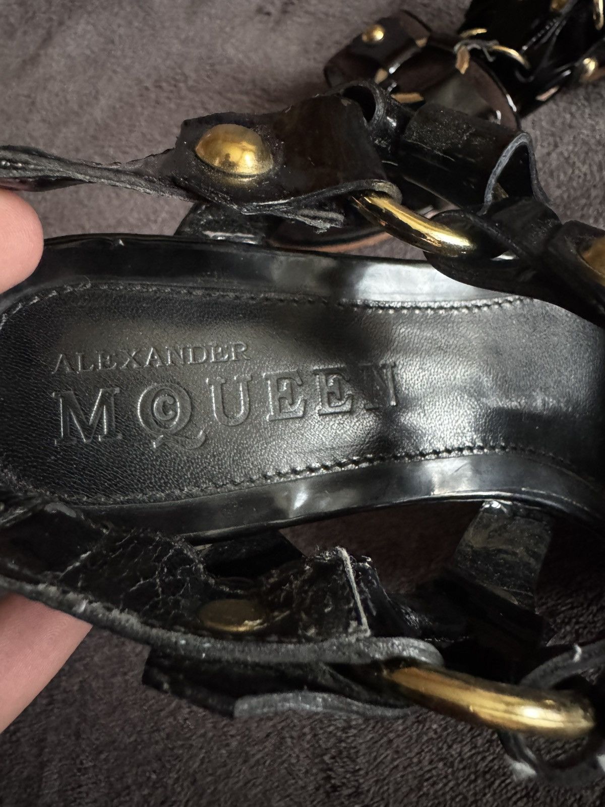 Alexander McQueen Alexander McQueen Womens Patent Leather Ankle Strap Sandals Size US 8 / IT 38 - 9 Thumbnail