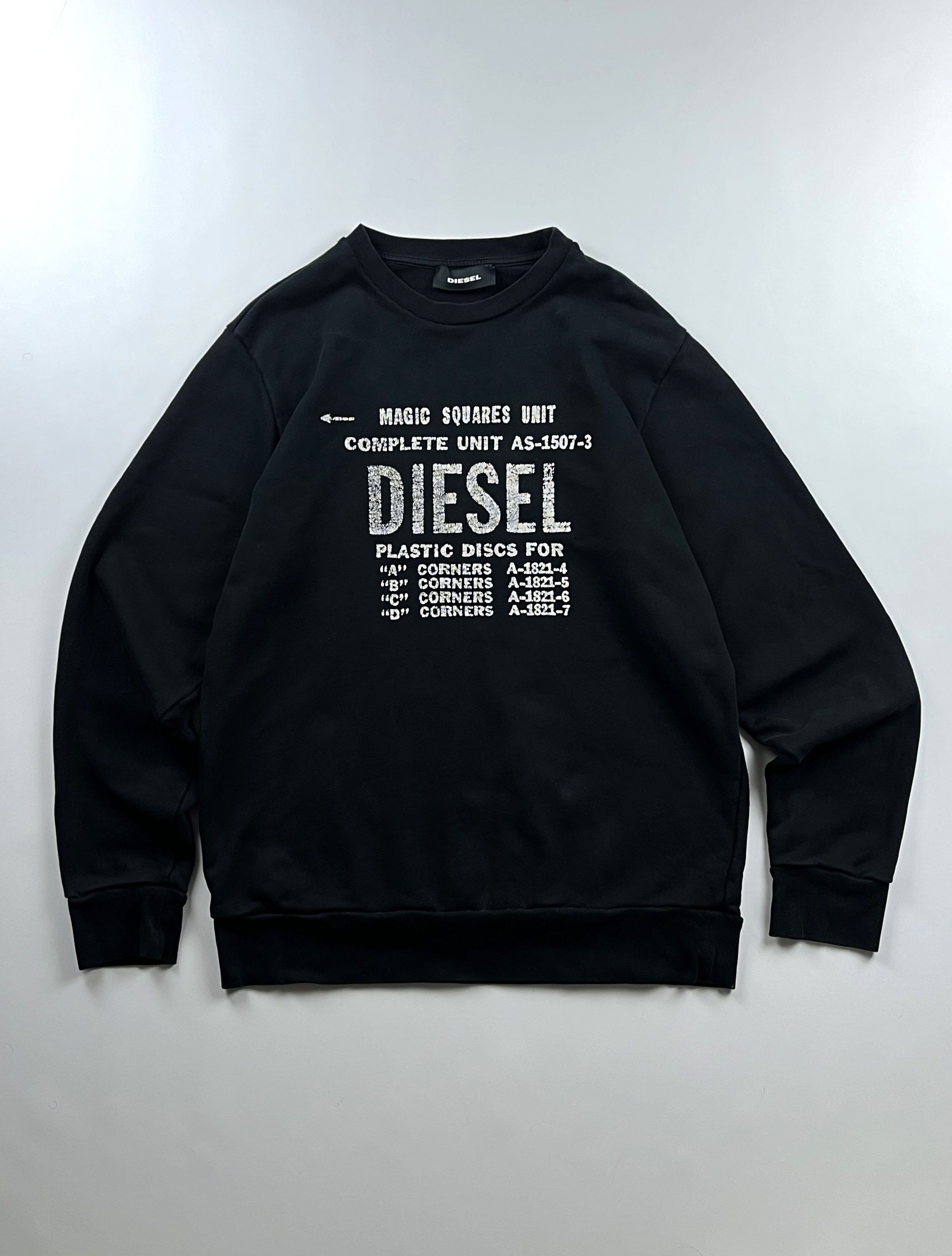 Diesel × Vintage RARE DIESEL Center Logo Sweatshirt Size US L / EU 52-54 / 3 - 1 Thumbnail