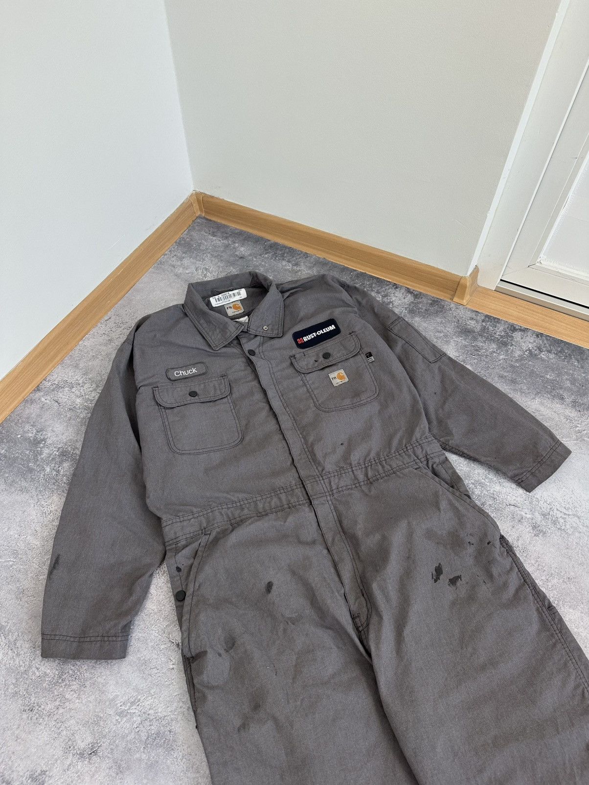 Carhartt Vintage Carhartt USA Flame Resistant Utility Work Overall Size US 36 / EU 52 - 10 Thumbnail