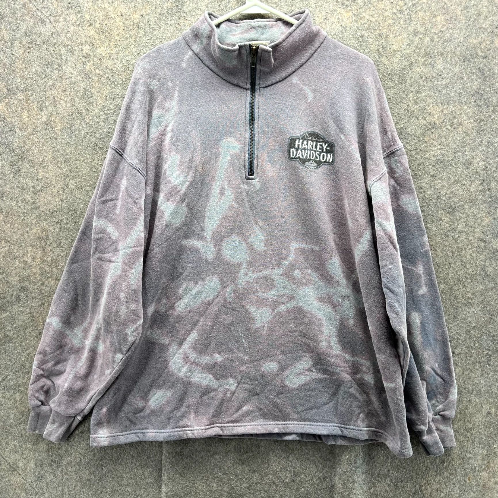 Harley Davidson VINTAGE Harley-Davidson Sweater Mens XL Purple Pullover Mock Neck Size US XL / EU 56 / 4 - 2 Thumbnail