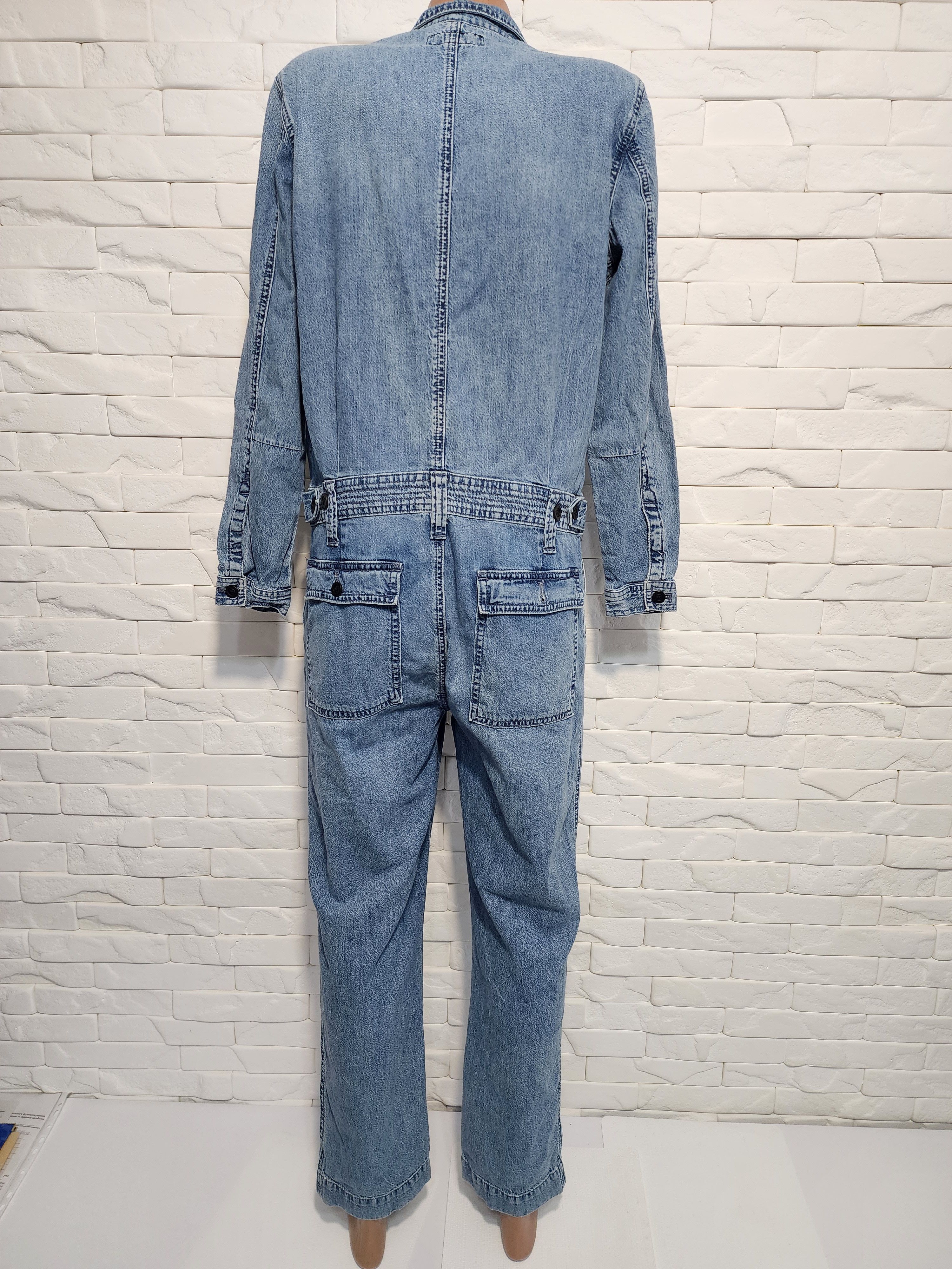 Other Women's blue jumpsuit made of wonderful denim. Size 34" / US 12 / IT 48 - 4 Thumbnail