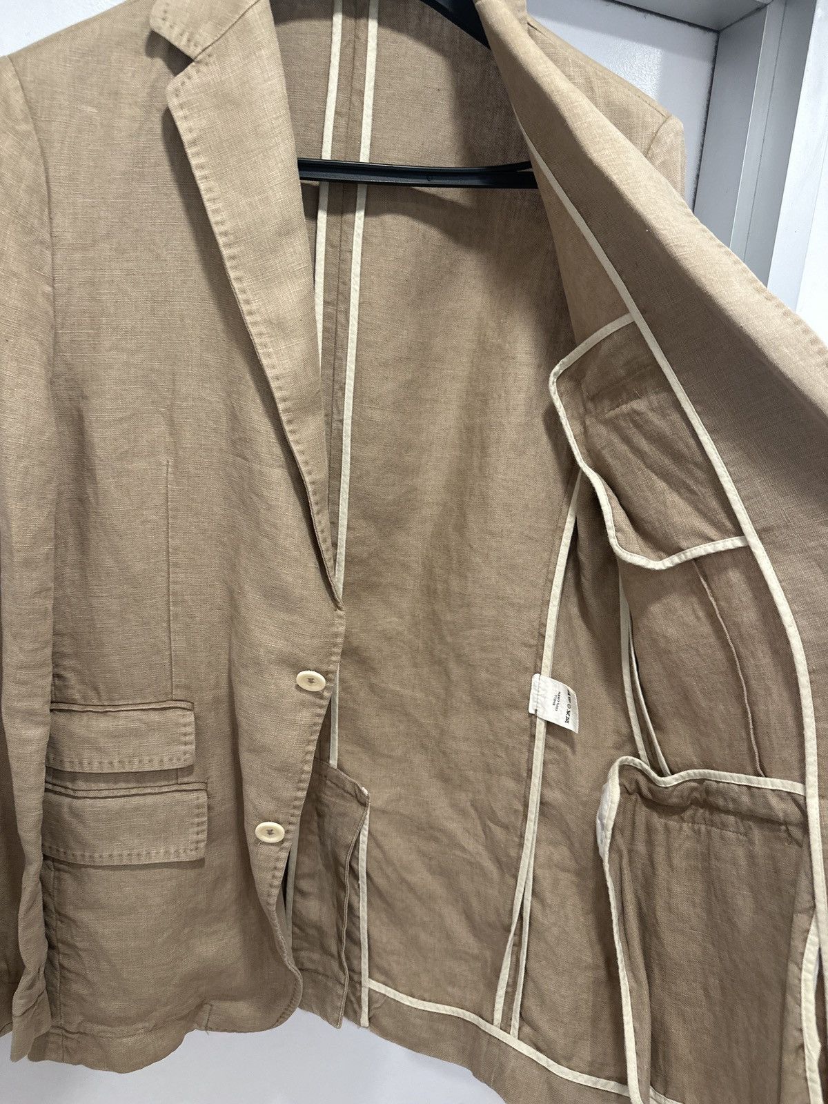Billy Reid Billy Reid Tan Linen Blazer 40L Size 40L - 5 Thumbnail