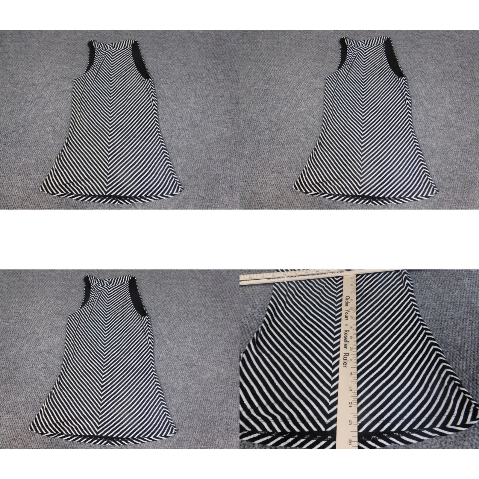 Vintage INC International Concepts Womens Blouse Small Black Striped Stretch Tank Size S / US 4 / IT 40 - 8 Thumbnail