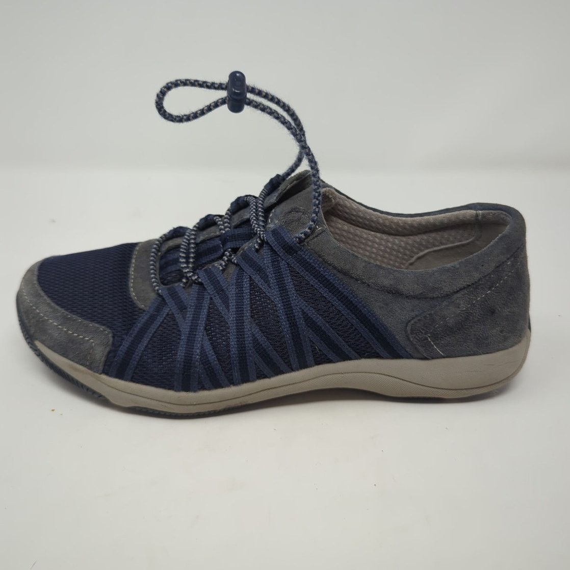 Dansko Dansko Womens Honor Blue Suede Mesh Slip On Sneakers 8 Size US 8 / IT 38 - 2 Thumbnail