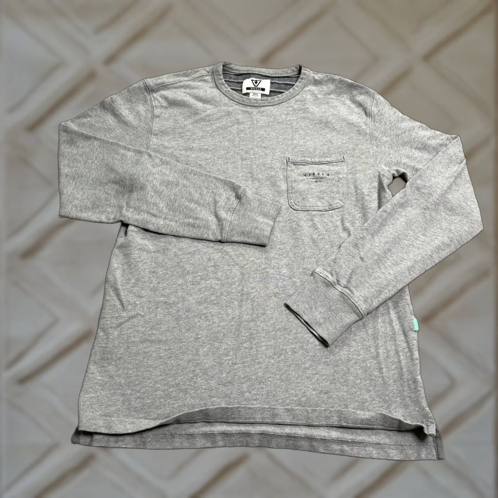 Vissla Vissla Crew Neck Pullover Shirt Men Small Gray Cotton Long Sleeve Casual Outdoor Size US S / EU 44-46 / 1 - 1 Thumbnail