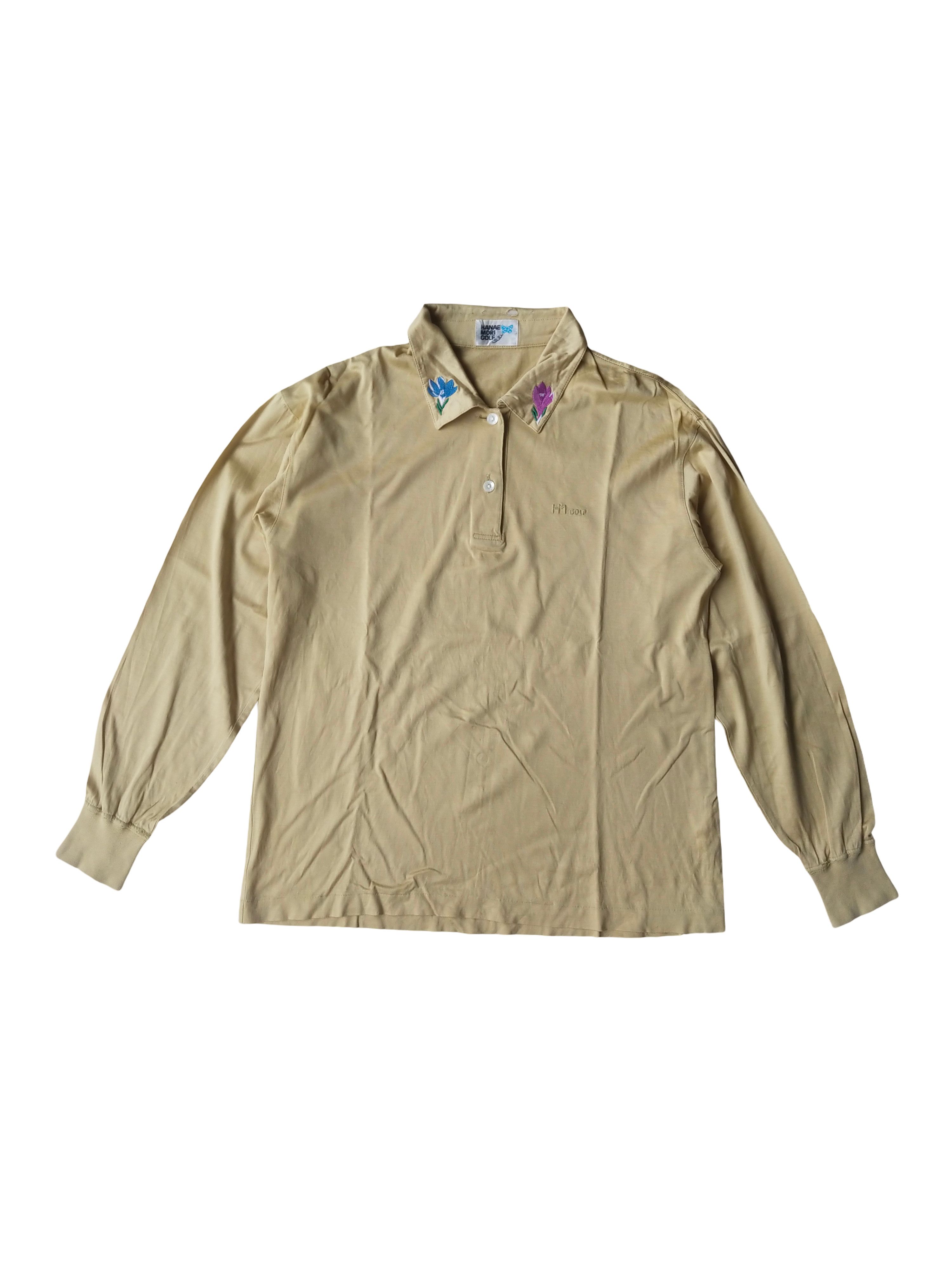Hanae Mori Hanae Mori Golf Floral Collar Long Sleeve Polo Size M / US 6-8 / IT 42-44 - 1 Thumbnail